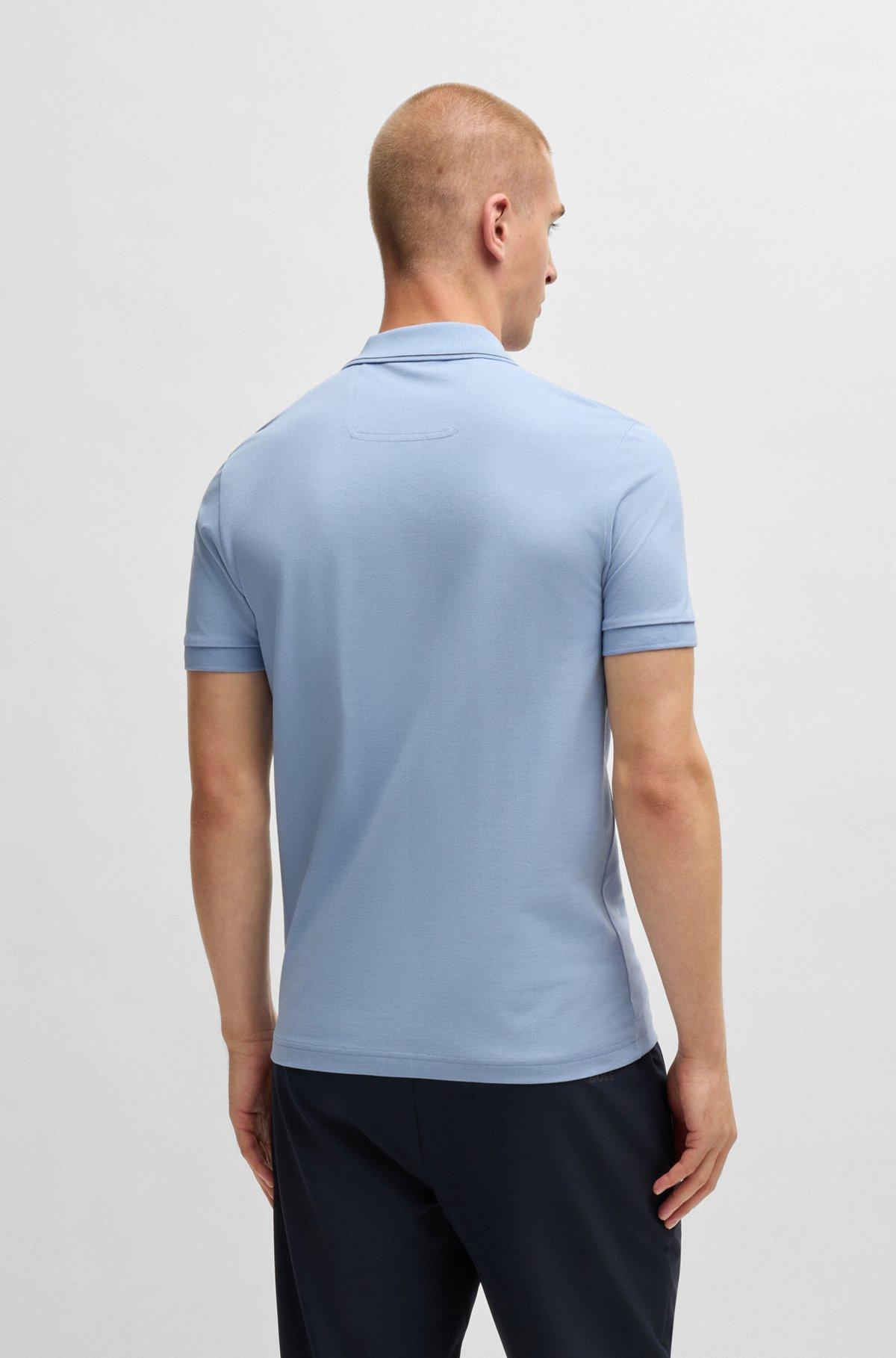 Cotton-piqué slim-fit polo shirt with tonal logo Product Image