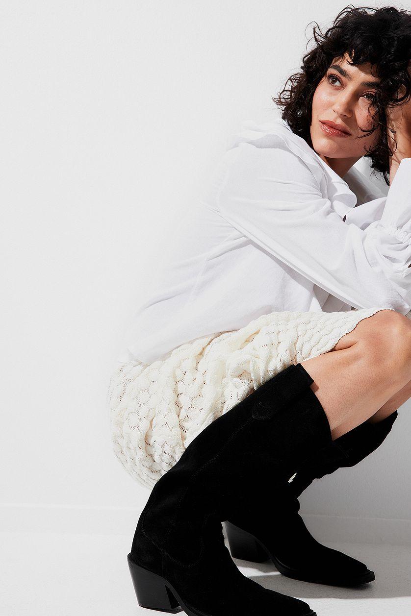 Suede Cowboy Boots Product Image