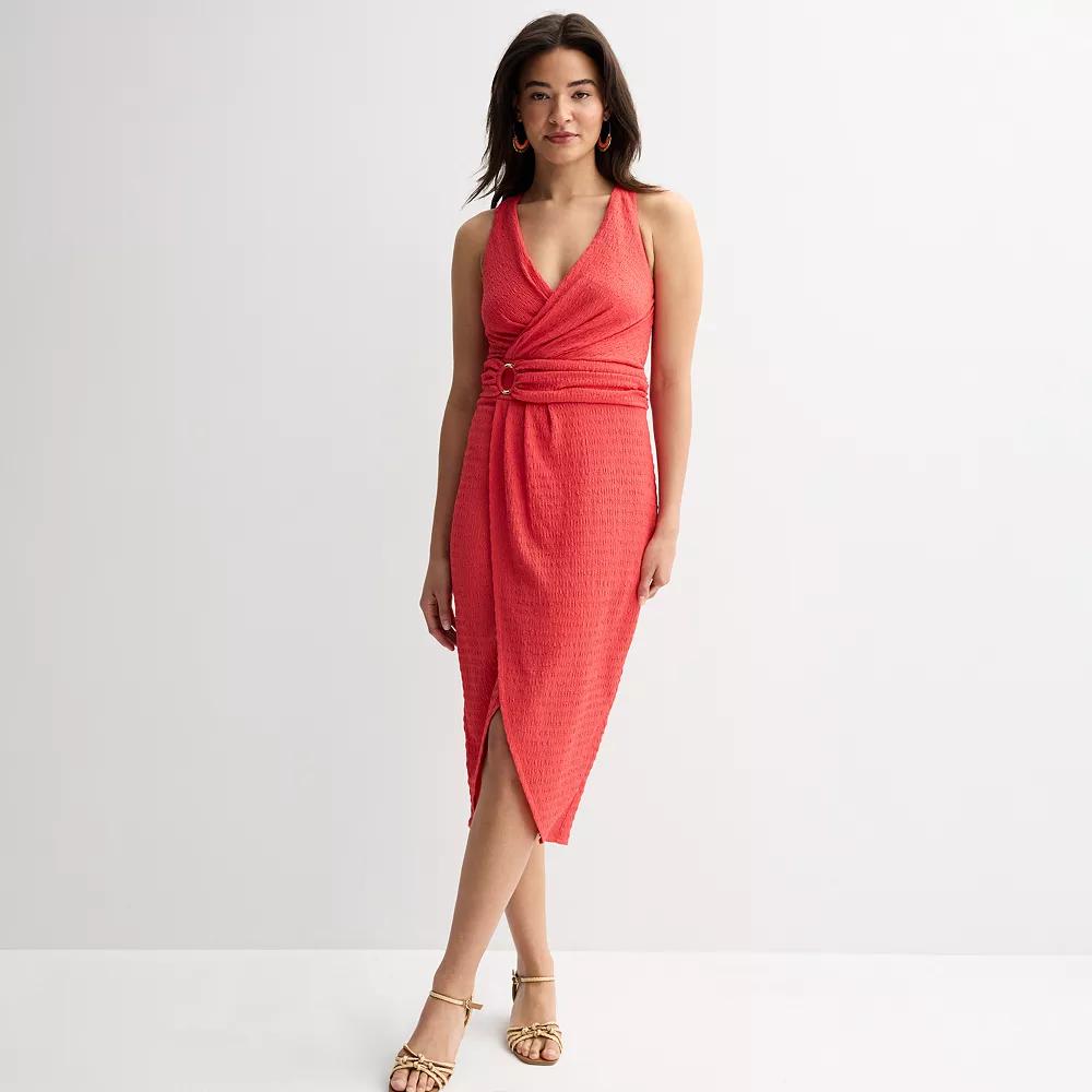 Women's Thalia Sodi Knit Wrap Halter Dress, Size: XL, Pink Product Image