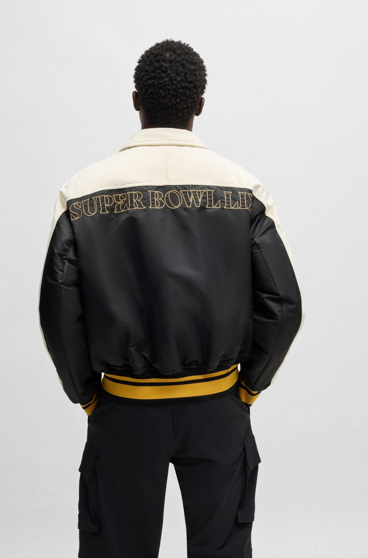 BOSS x NFL bomber jacket with velvet trims Product Image
