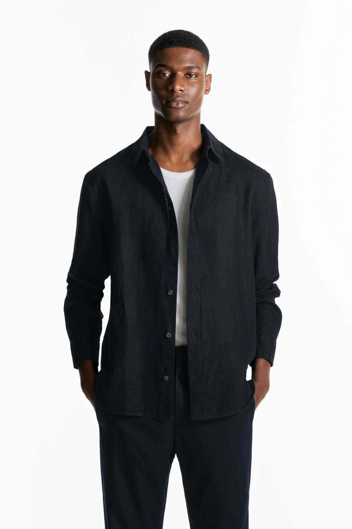 RELAXED LINEN LONG-SLEEVED SHIRT Product Image