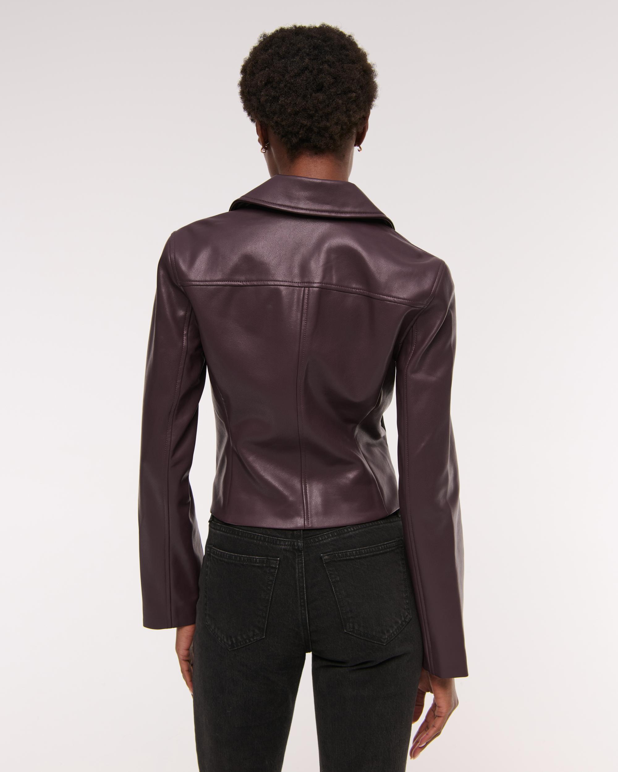 Slim Zip Vegan Suede Jacket Product Image