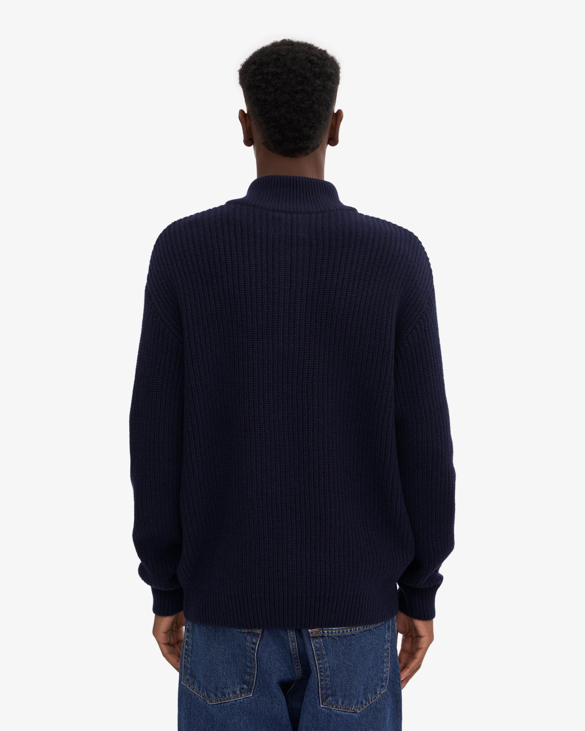 Merino Quarter Zip - Coffee Brown Product Image