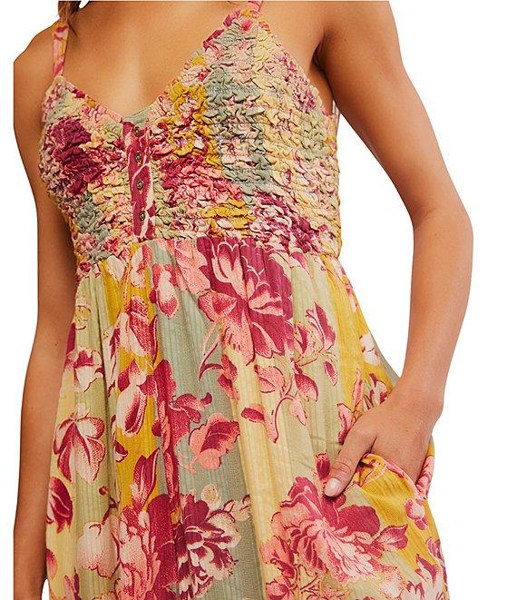 Free People Melrose Floral Print Sweetheart Neck Sleeveless Maxi Jumpsuit Product Image