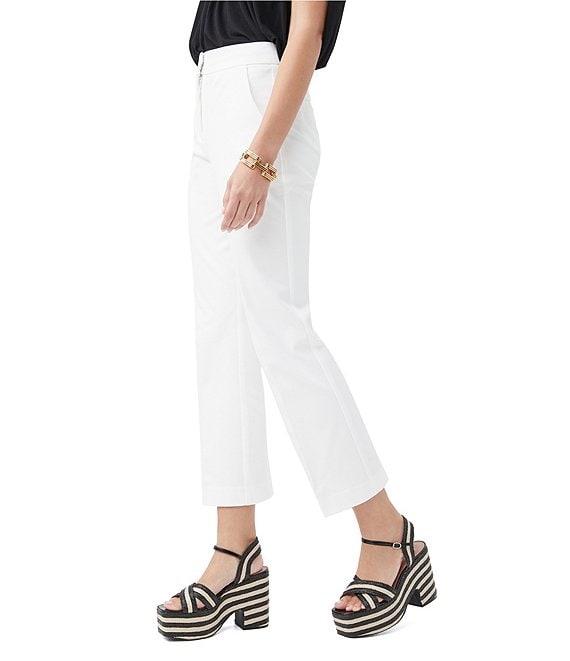 Trina Turk Lulu Stretch Cotton Mid Rise Crop Pants Product Image