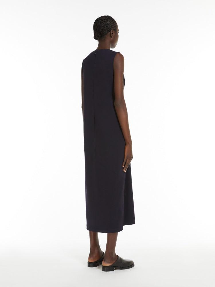Max Mara Fluid Jersey Dress in Navy Product Image