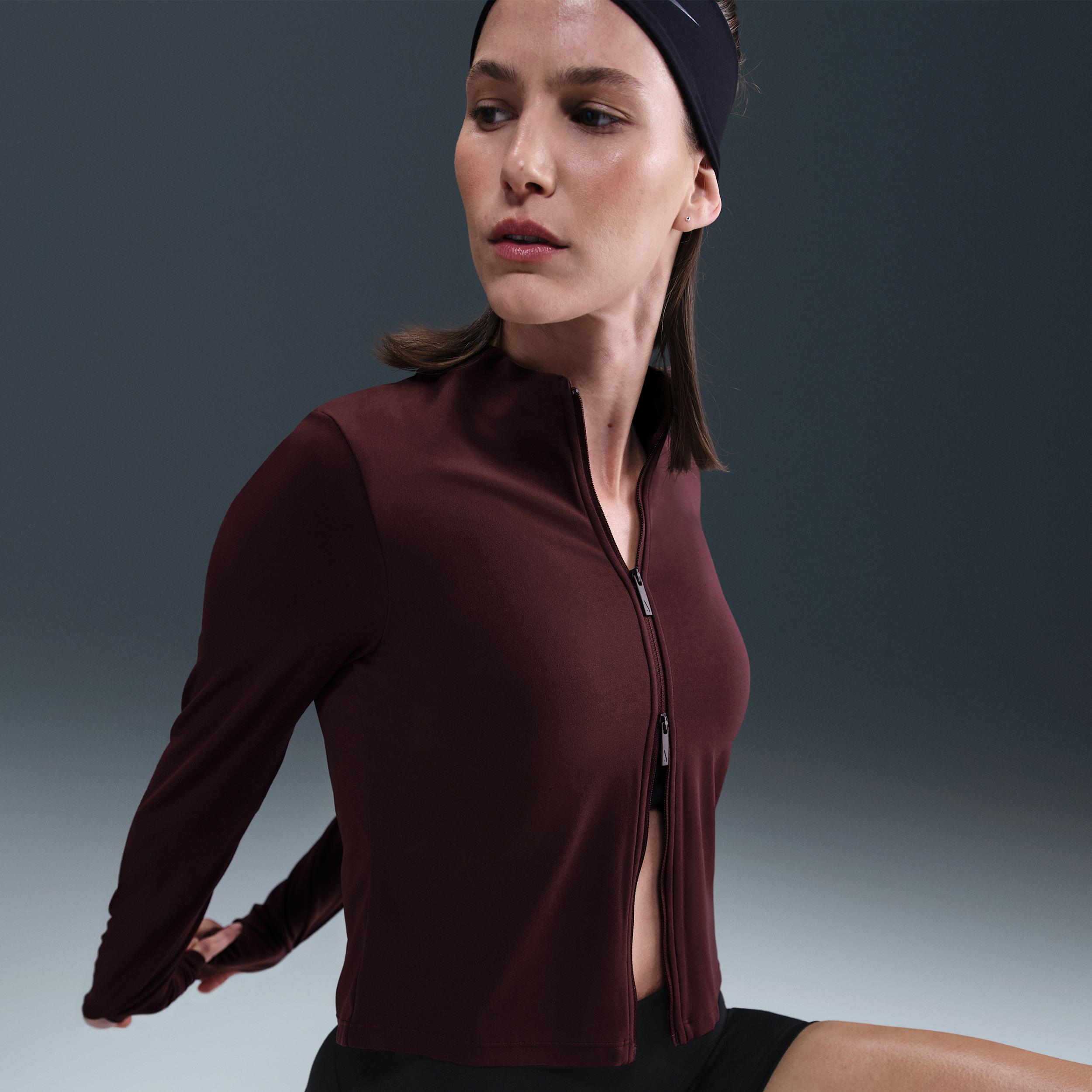 Nike Womens Zenvy Dri-FIT Full-Zip Long-Sleeve Top | FV7423-652 Product Image