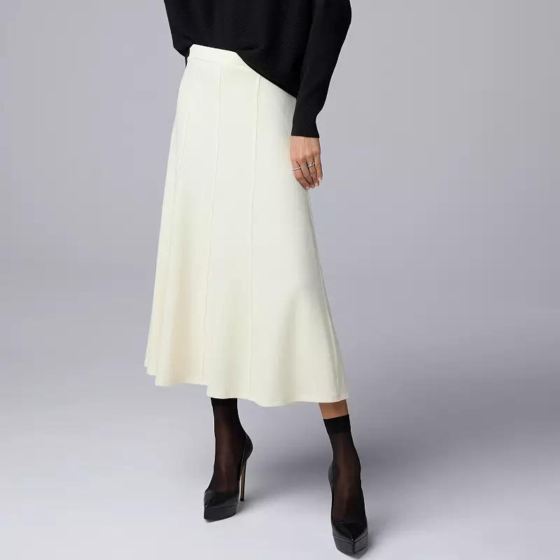 Women's Simply Vera Vera Wang A-Line Maxi Skirt, Size: Large, Whitecap Gray Product Image