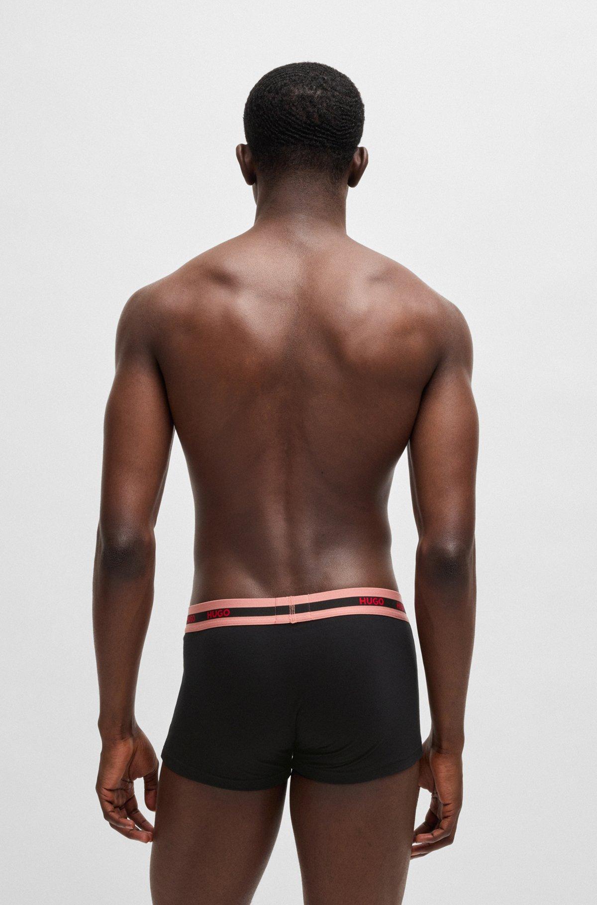 Three-pack of stretch-cotton trunks with logo waistbands Product Image
