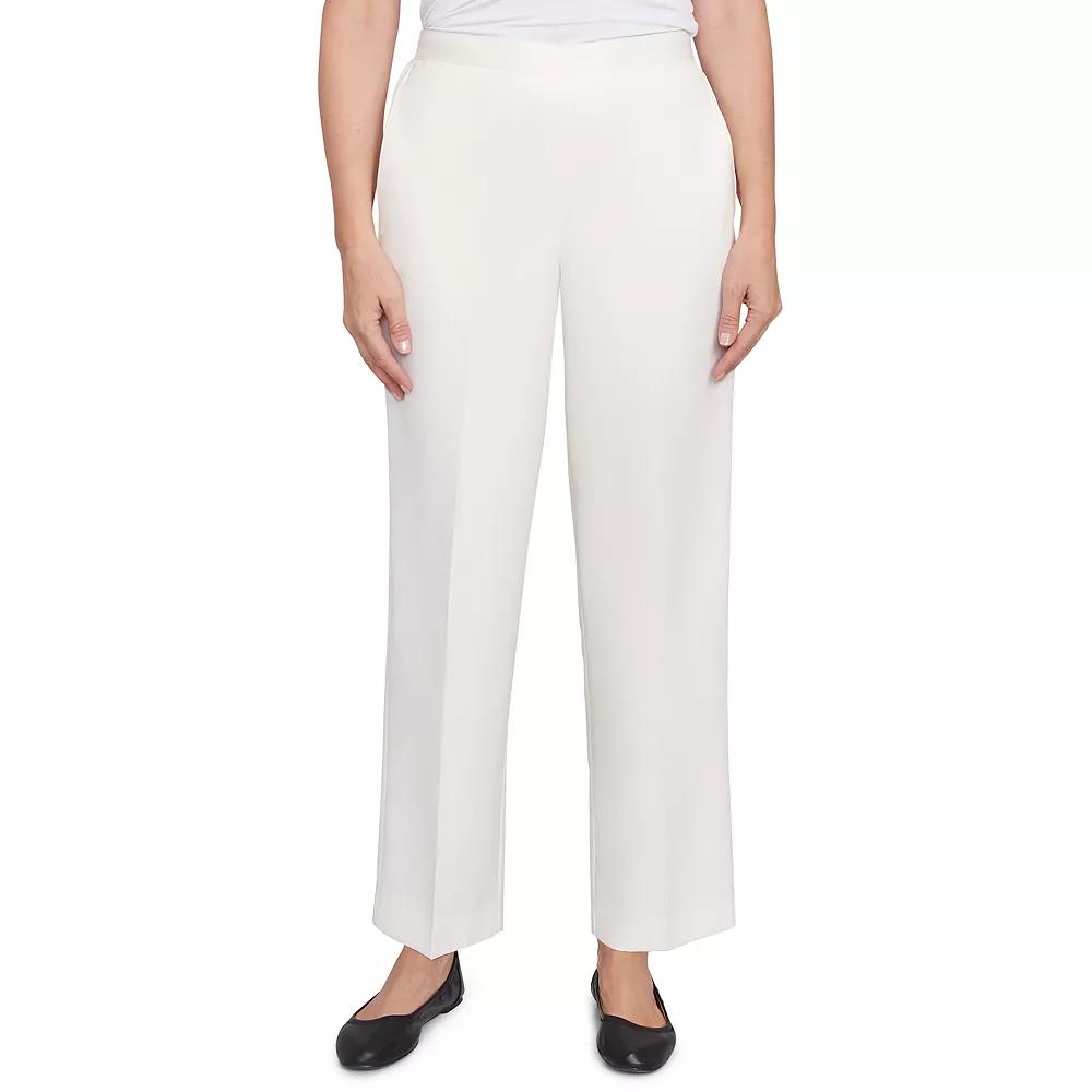 Womens Alfred Dunner Soft Heather Microfiber Short Length Pant Product Image