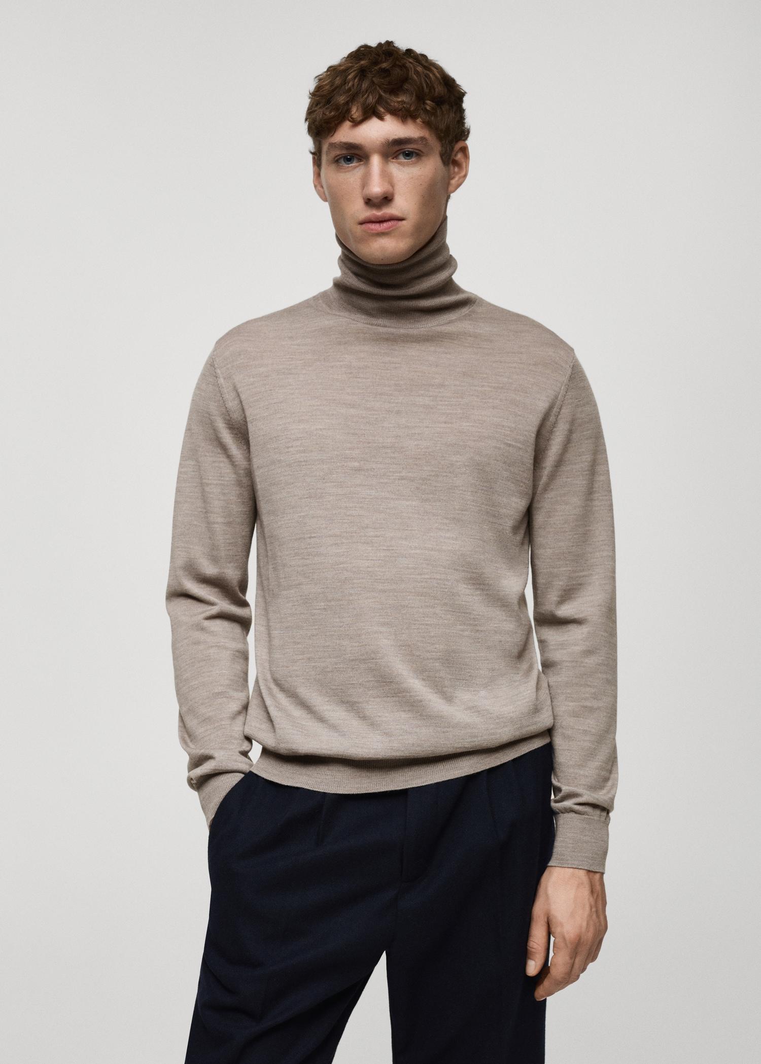 100% merino wool turtleneck sweater - Men | MANGO USA Product Image