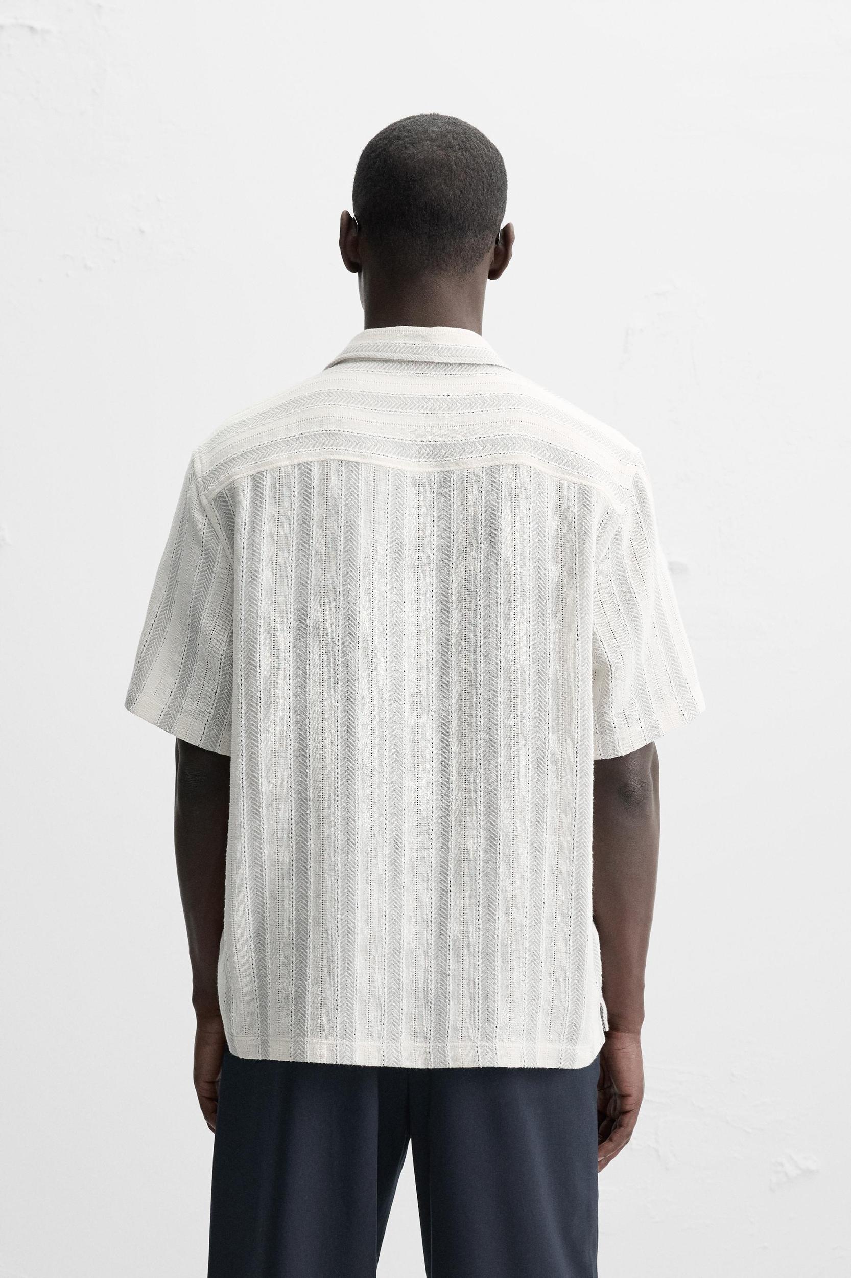 TEXTURED STRIPED SHIRT Product Image