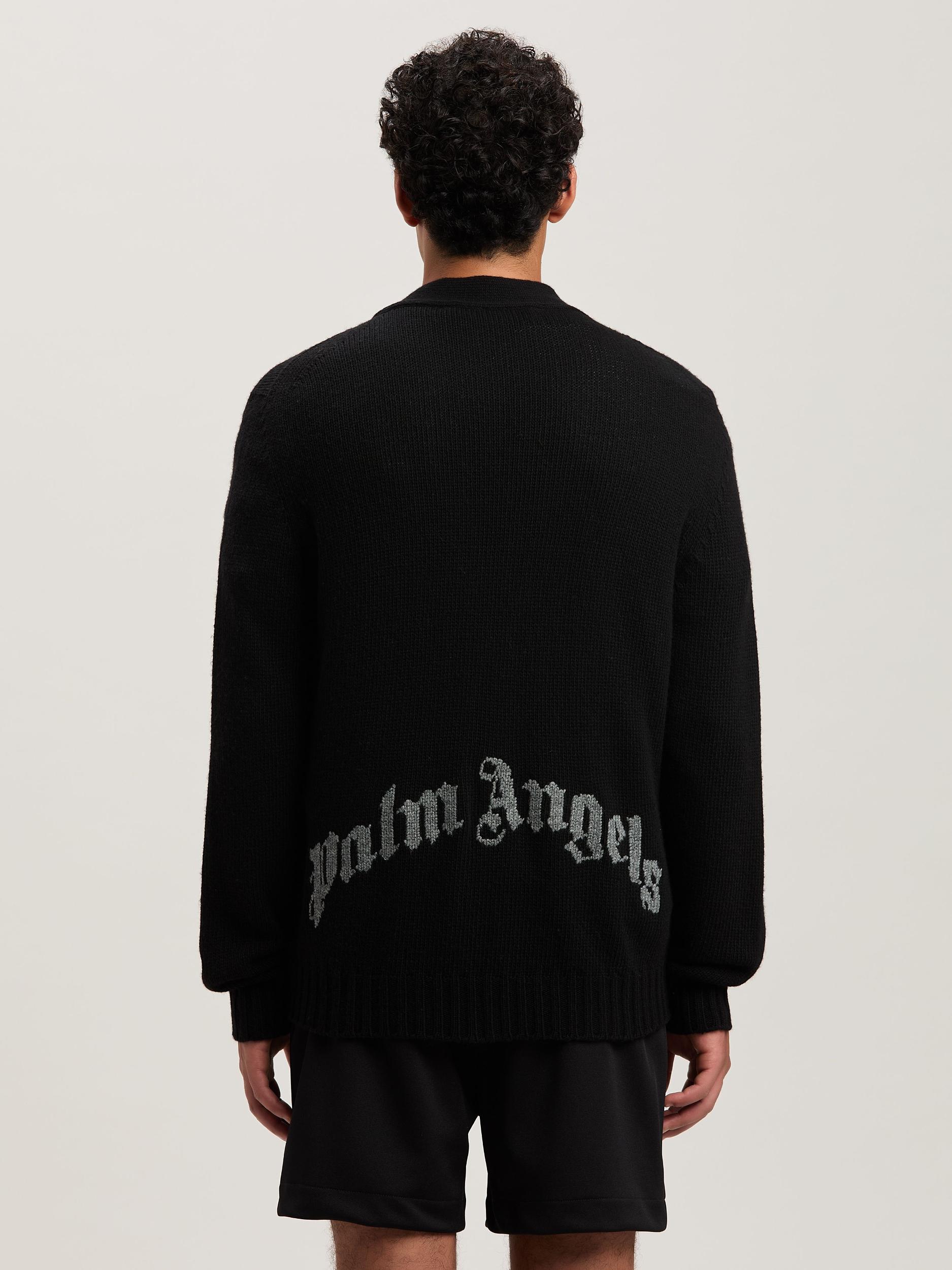 Curved Logo knit cardigan Product Image