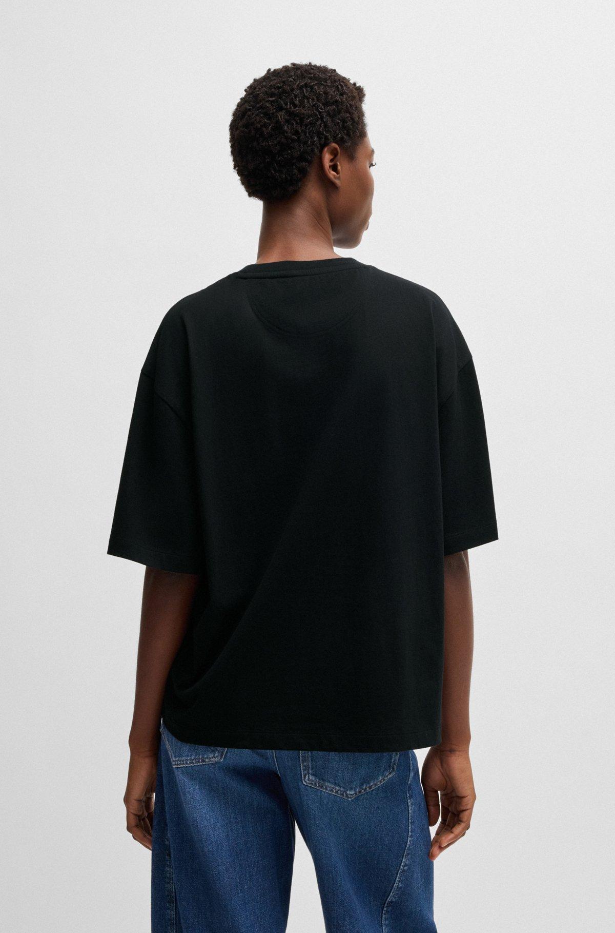 Oversize T-shirt in cotton jersey with logo artwork Product Image