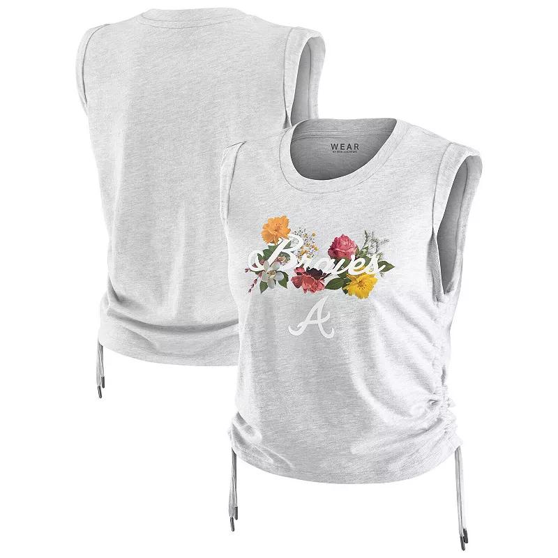 Women's WEAR by Erin Andrews Heather Gray Atlanta Braves Cinched Tank Top,  Product Image