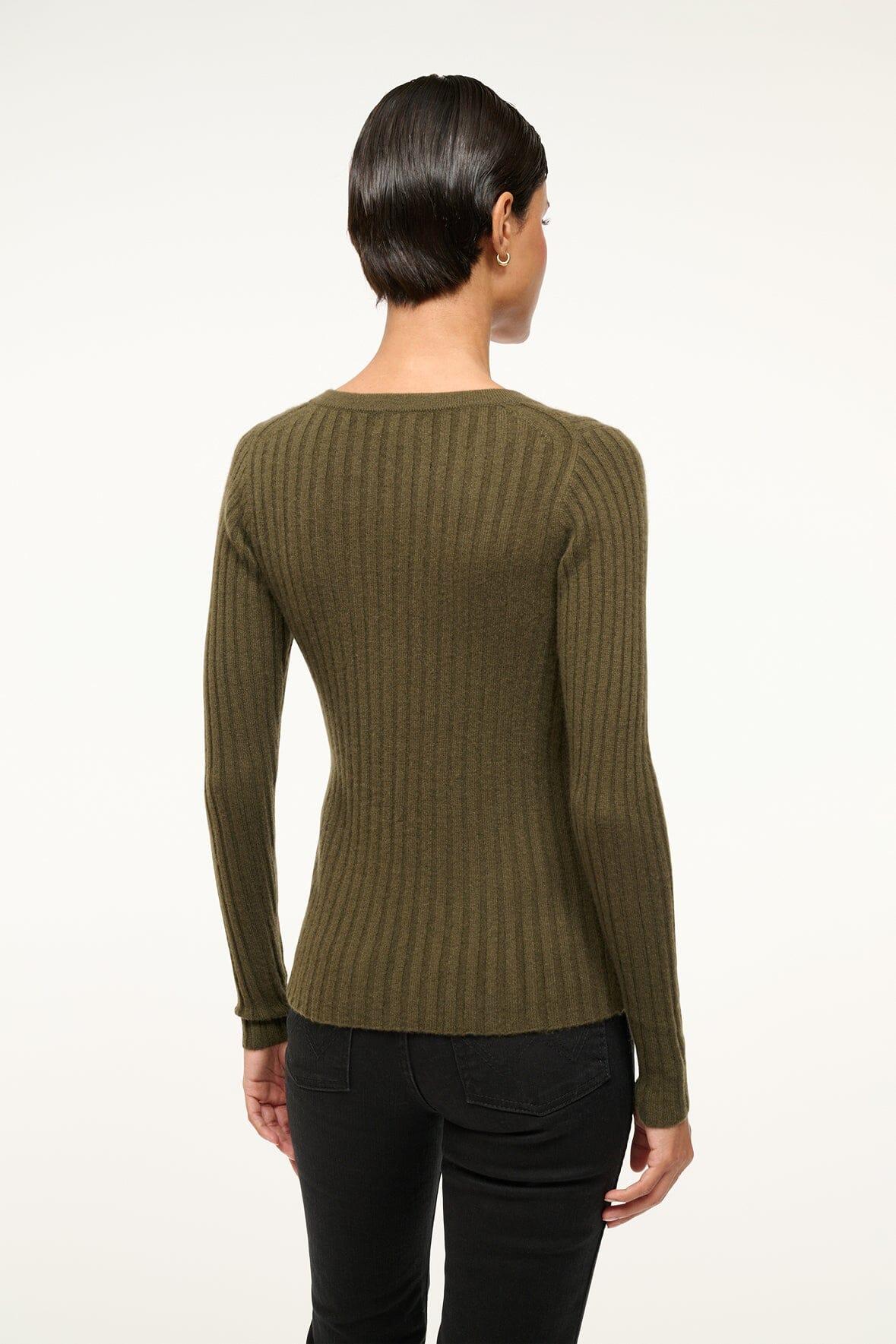 CARGO CASHMERE SWEATER | DARK OLIVE Product Image