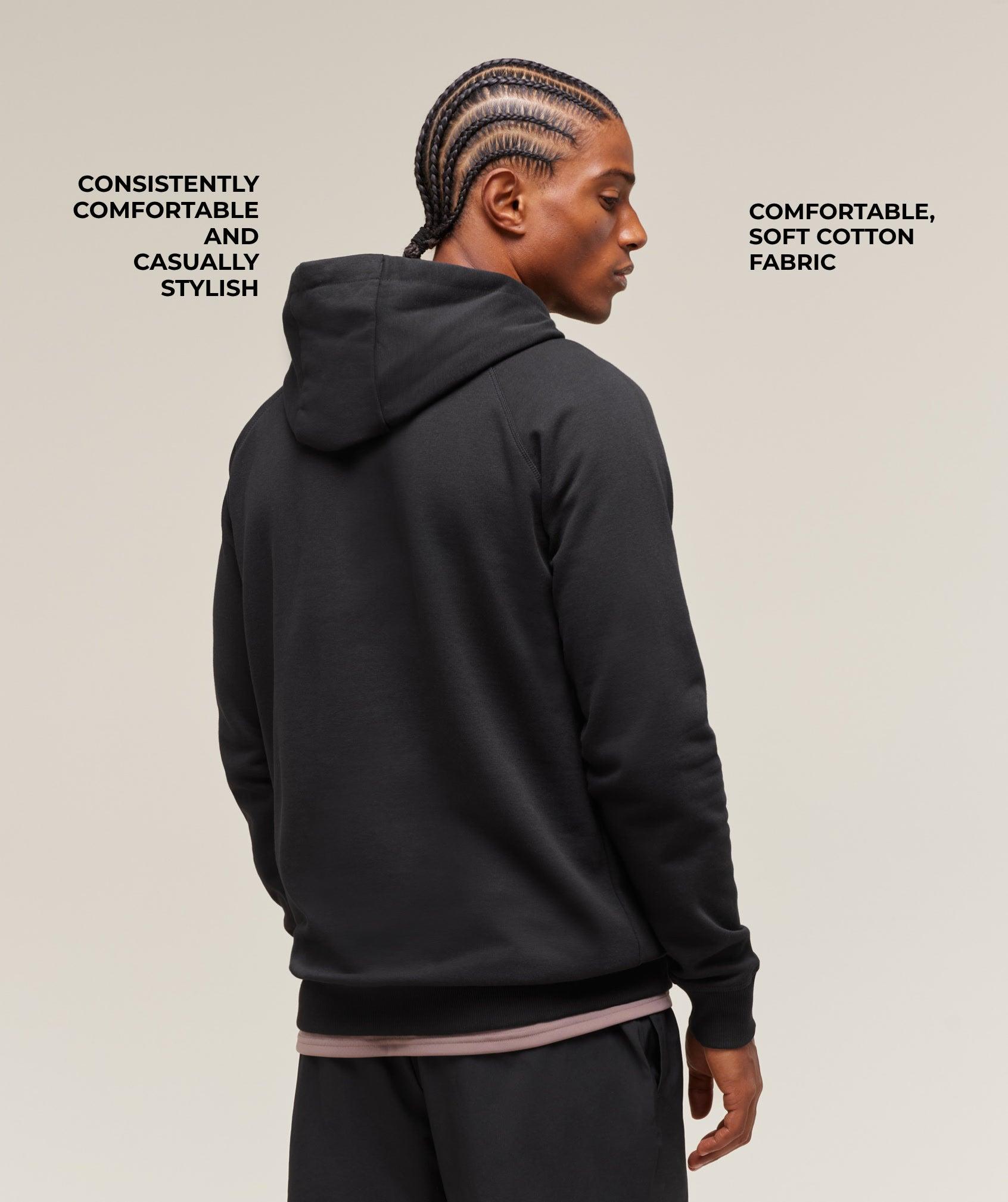 Gymshark Crest Hoodie - Black Male Product Image