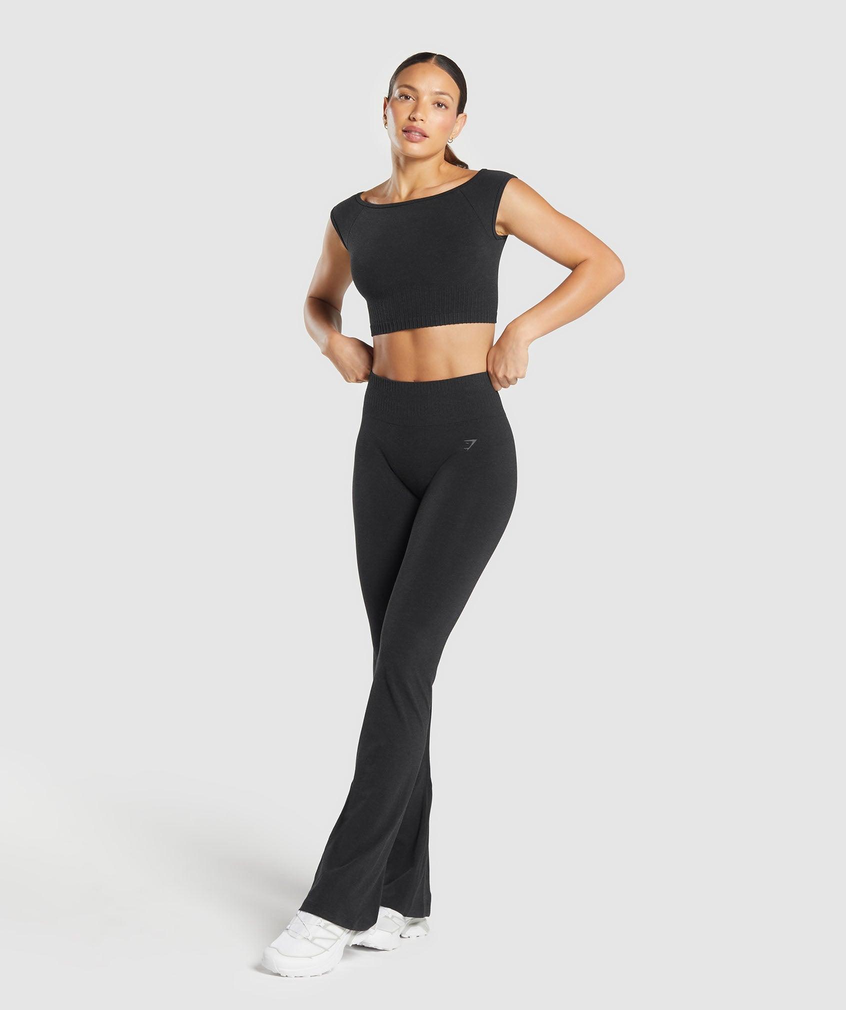 Gymshark Luxe Seamless Flare Leggings - Coal Marl Female Product Image