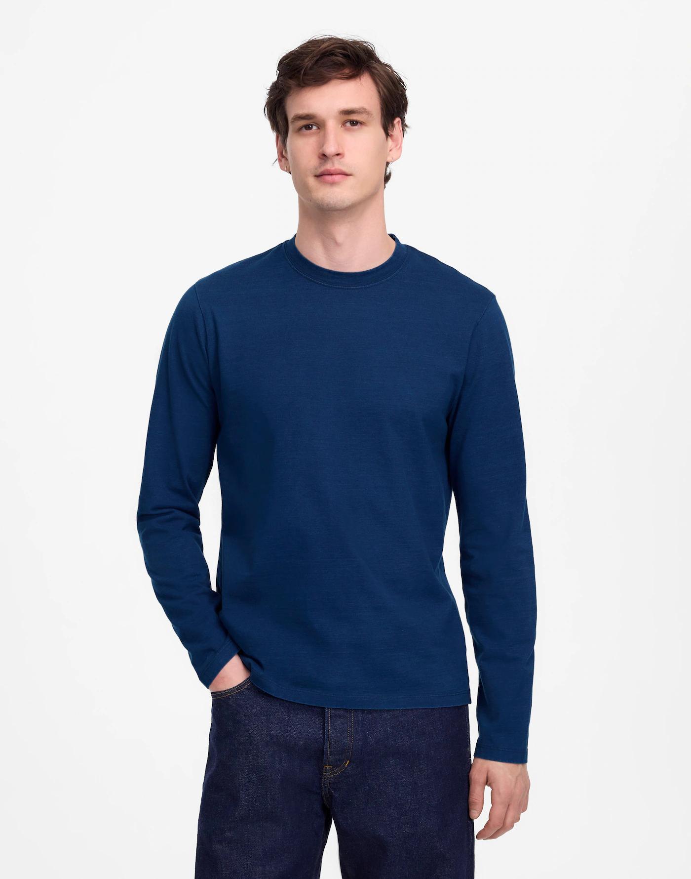 The Indigo-Dyed Long-Sleeve Vintage Tee Product Image