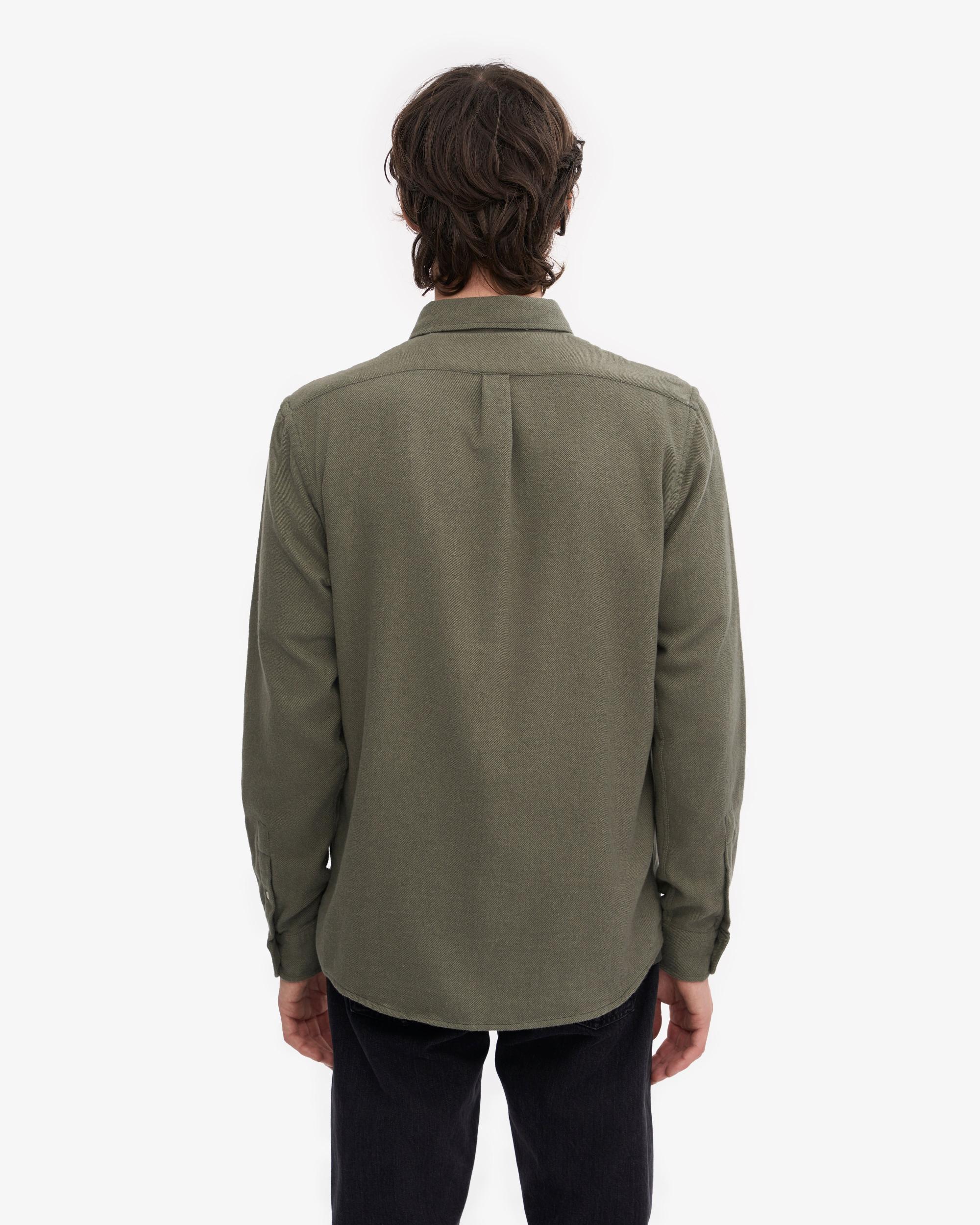 Organic Flannel Shirt - Dusty Olive Product Image