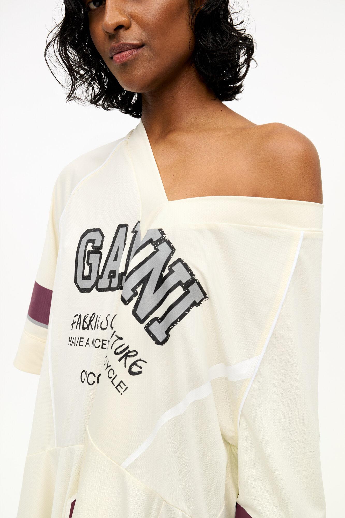 Ivory Future Mesh Oversized Mini Dress Product Image