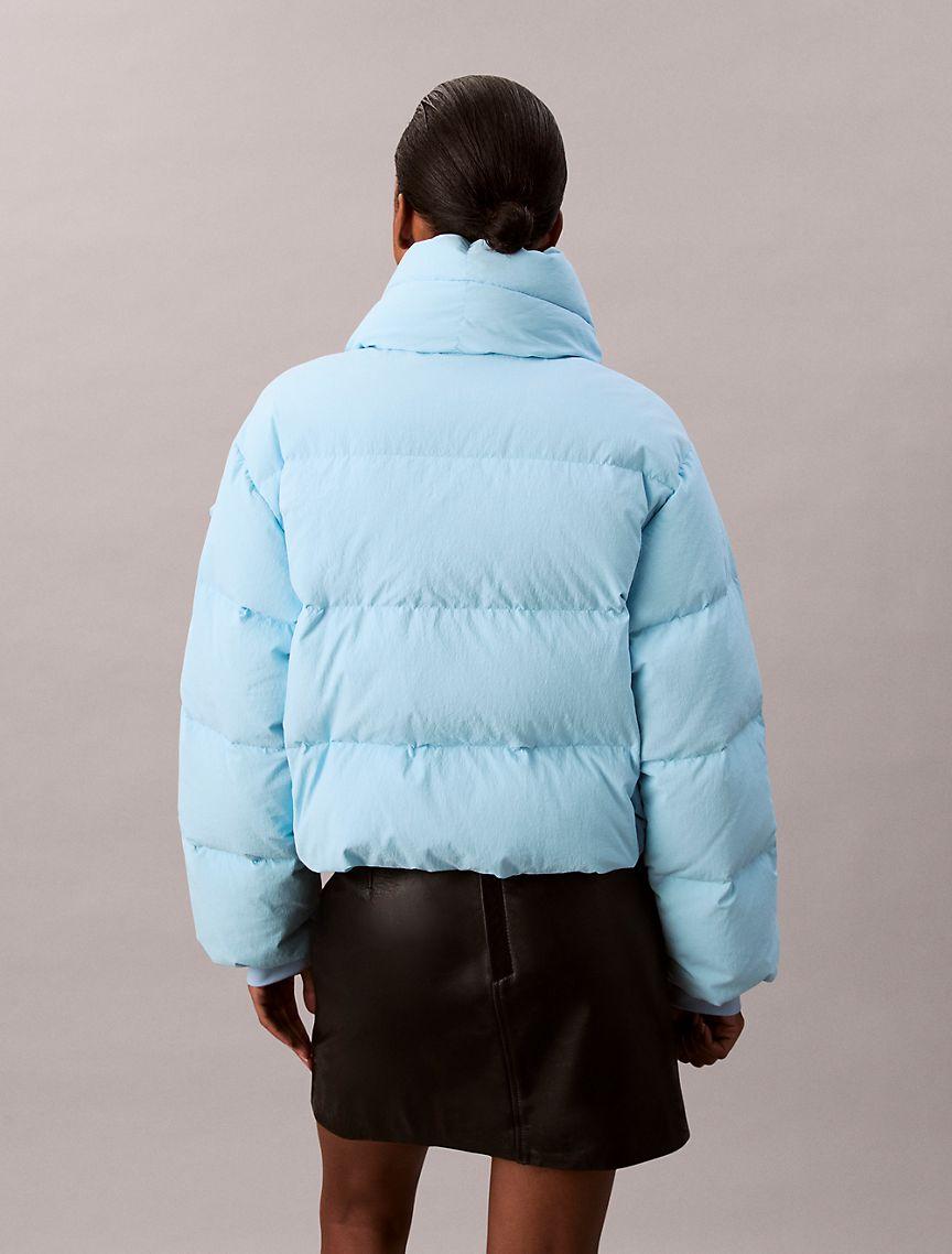 Short Puffer Jacket with Scarf Product Image