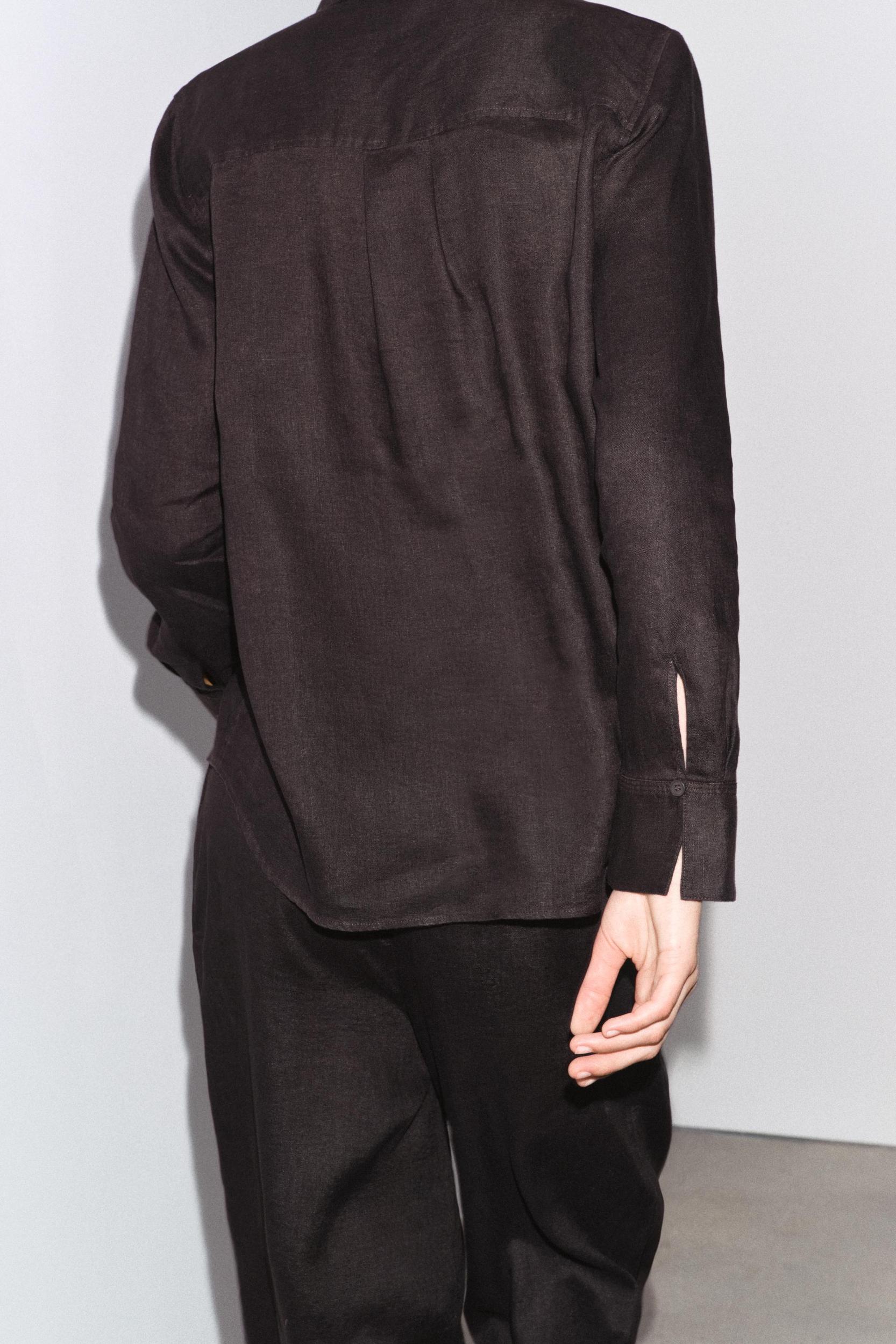 100% LINEN PALAZZO PANTS ZW COLLECTION Product Image