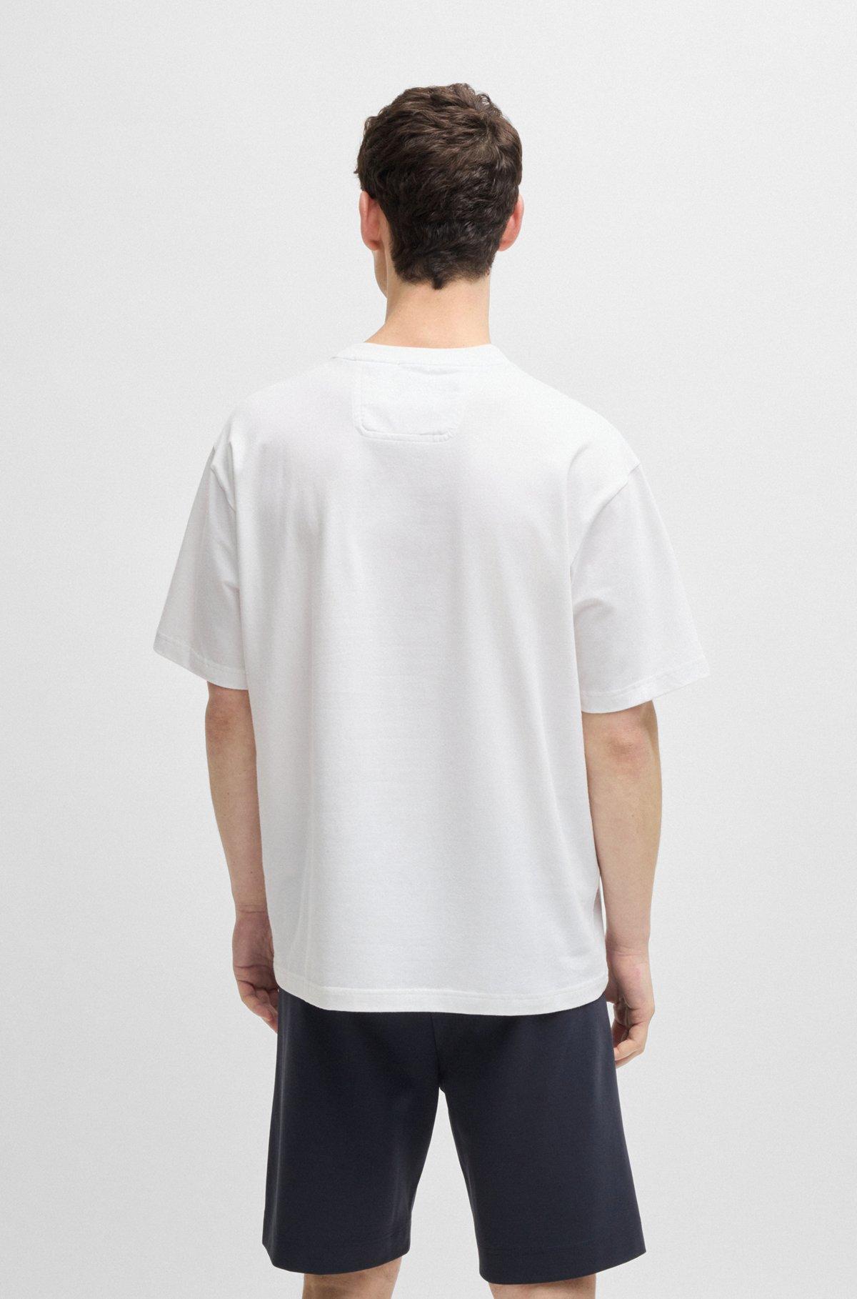 Stretch-cotton T-shirt with Double B monogram Product Image