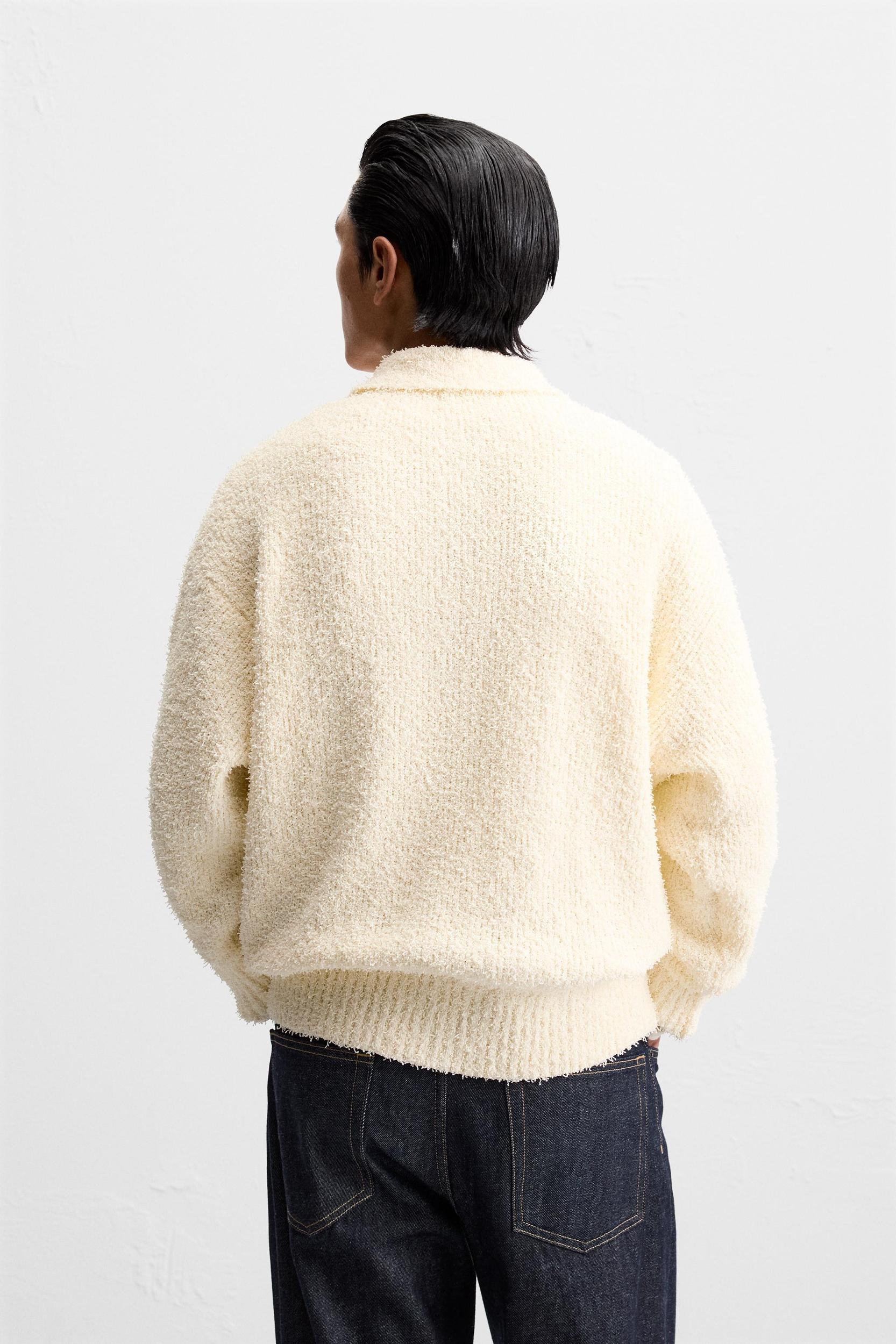 TOWEL TEXTURED CARDIGAN Product Image