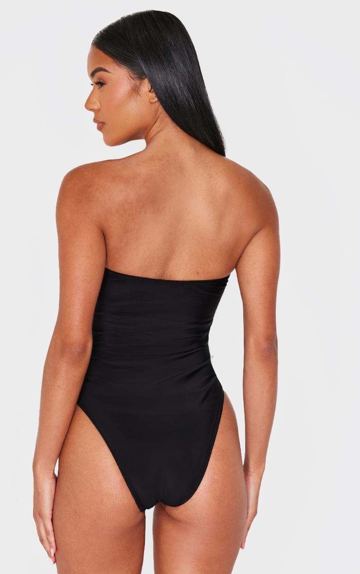 Black Cut Out Knot Swimsuit Product Image