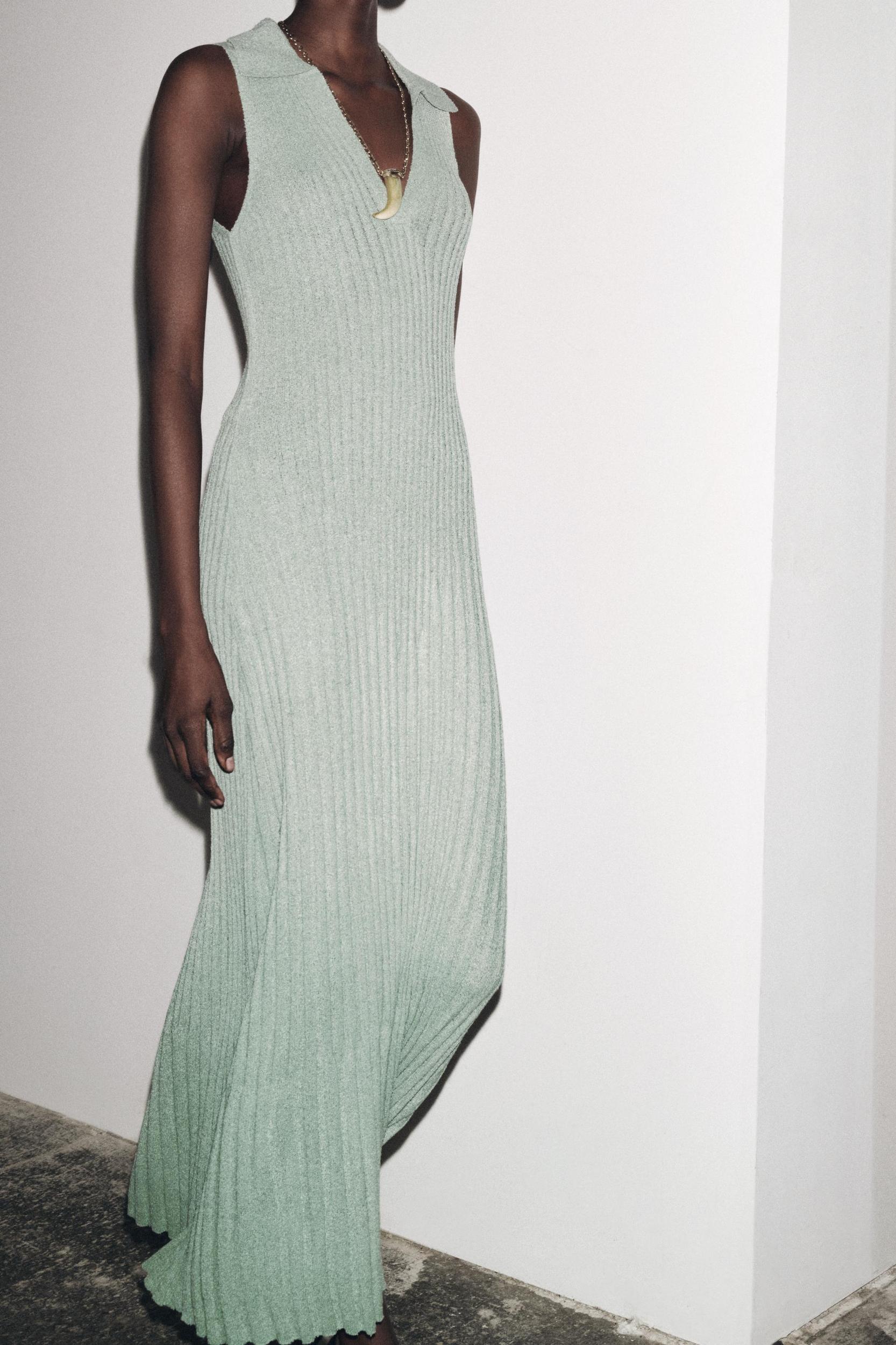 CUT-OUT KNIT MAXI DRESS Product Image