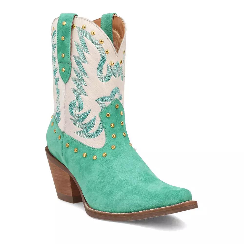 Dingo Rodeo Queen Women's Leather Boots, Size: 9.5, Green Product Image