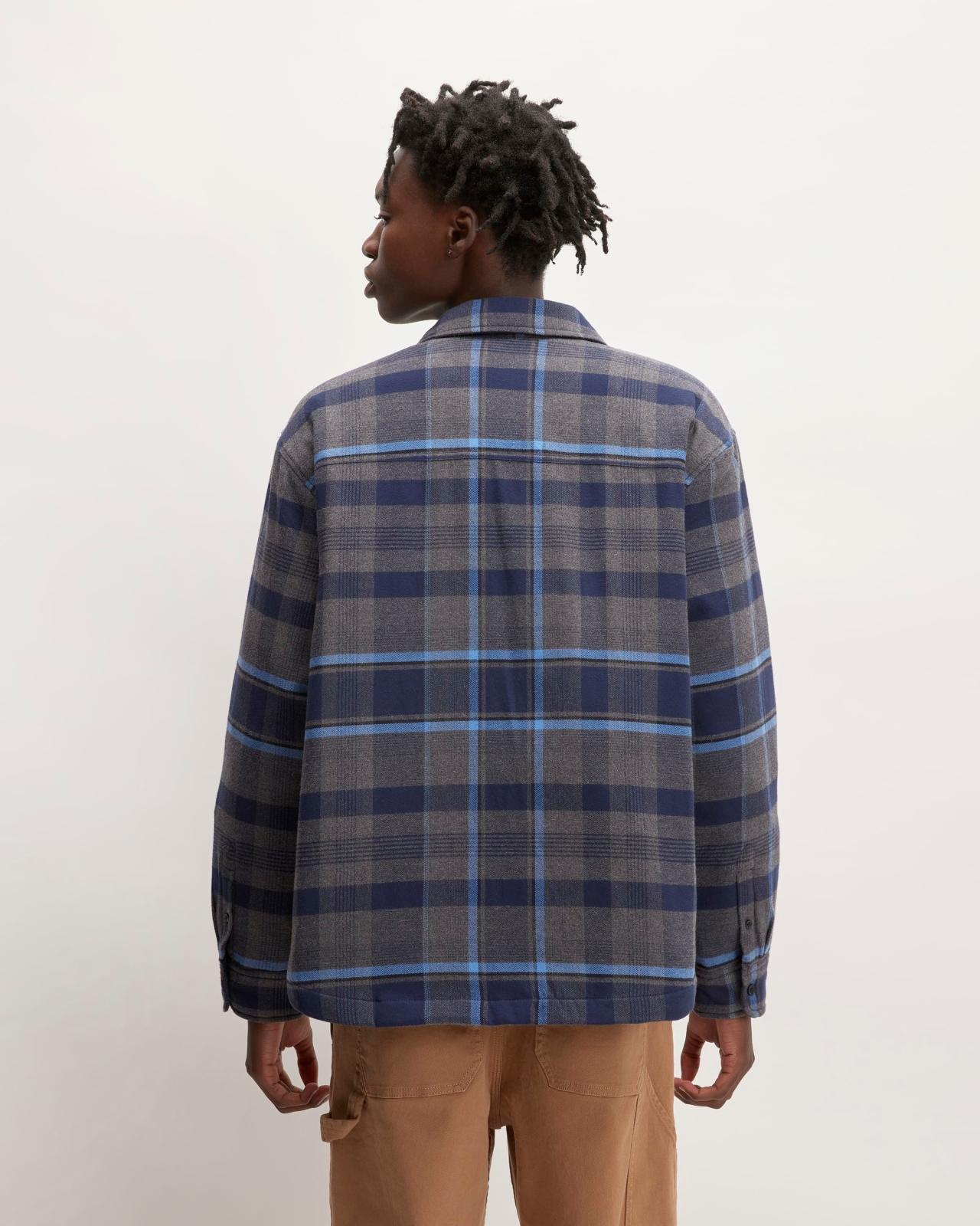 Mens Flannel Filled Shirt Jacket by Everlane Charcoal Product Image