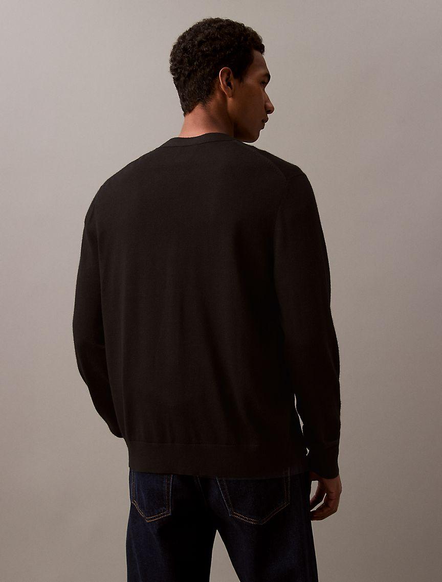 Extra Fine Merino Wool Blend Cardigan Sweater Product Image