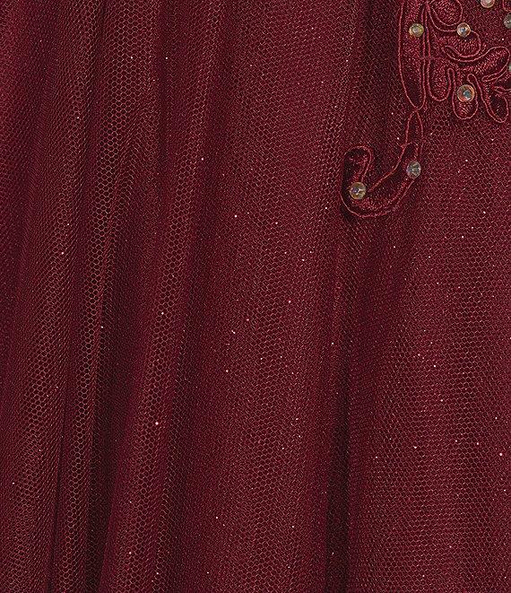 City Vibe Glitter Embellished Spaghetti Strap Sweetheart Neck Corset Dress Product Image