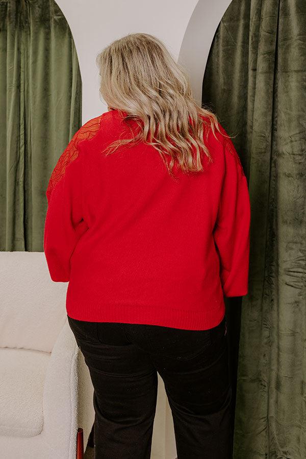 Bordeaux Bliss Knit Sweater Curves Product Image