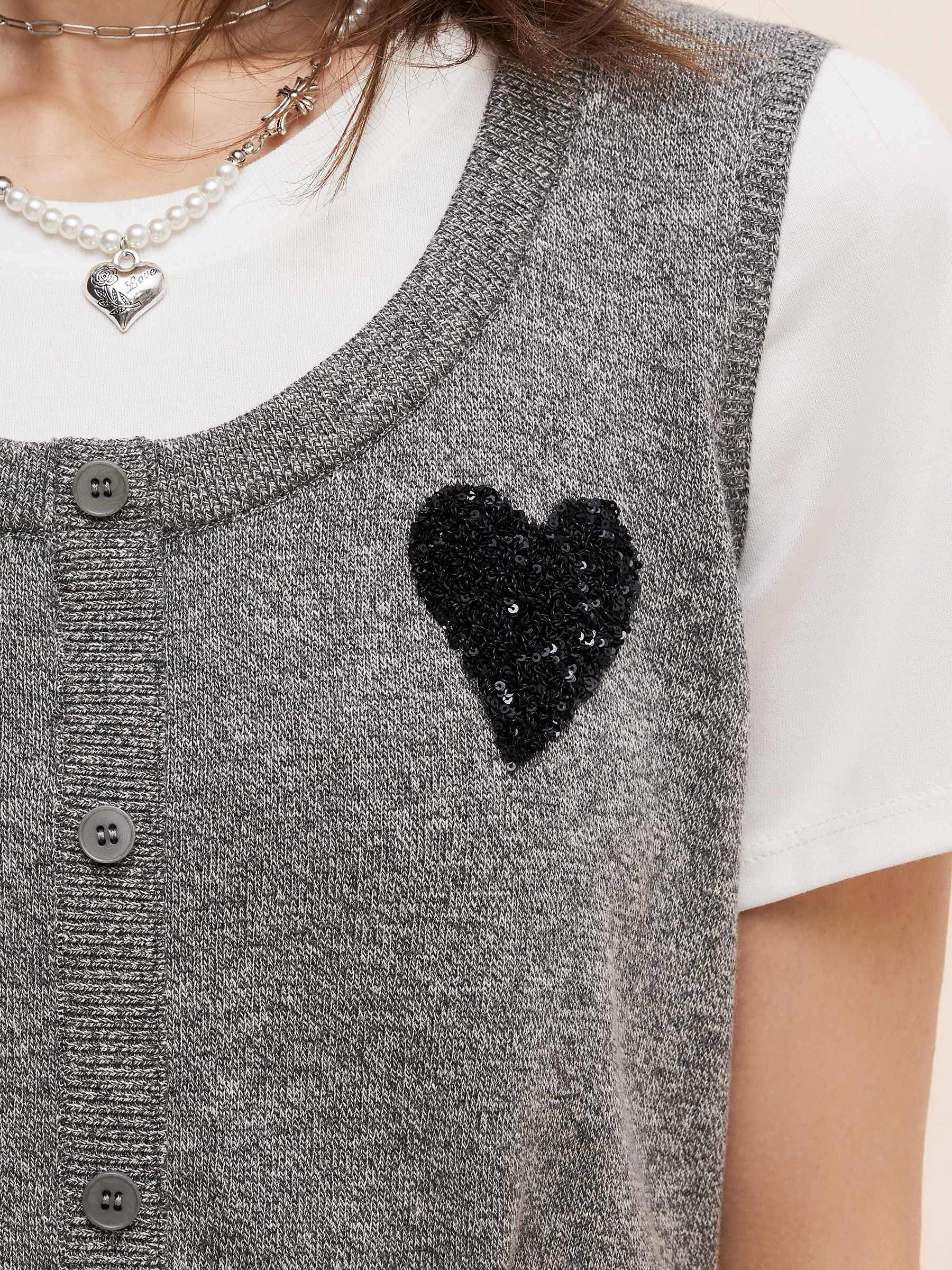 Lyocell Cotton Blend Women Mock Layered T-shirt Product Image