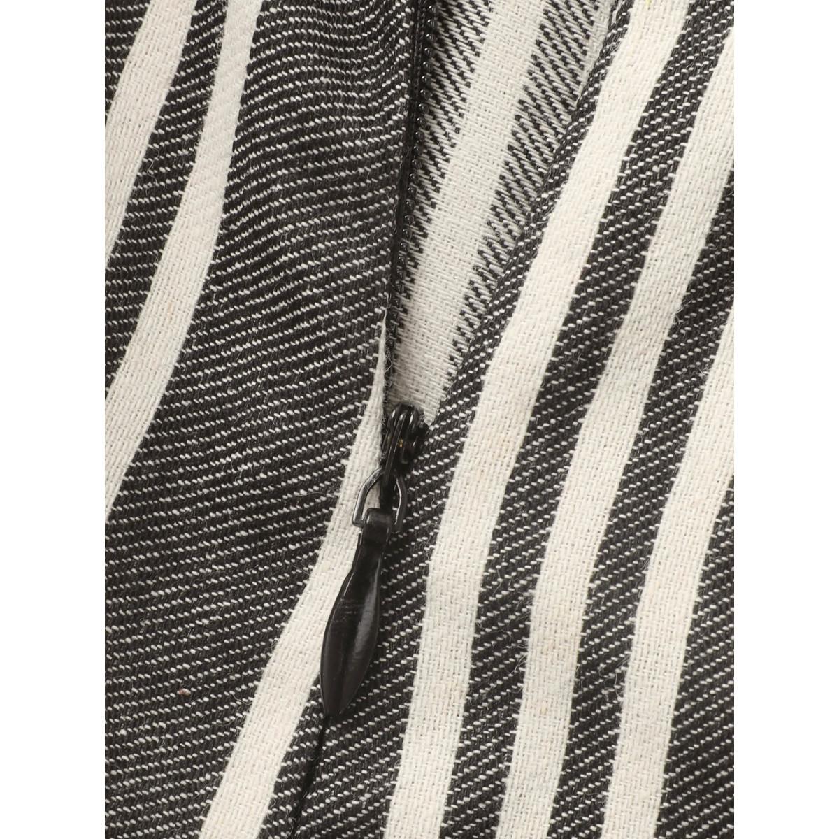 Plus Size Black Cotton Striped Patched Pocket Loose Jumpsuit Women Casual Sleeveless Non Everyday Loose Jumpsuits BloomChic 12/L Product Image