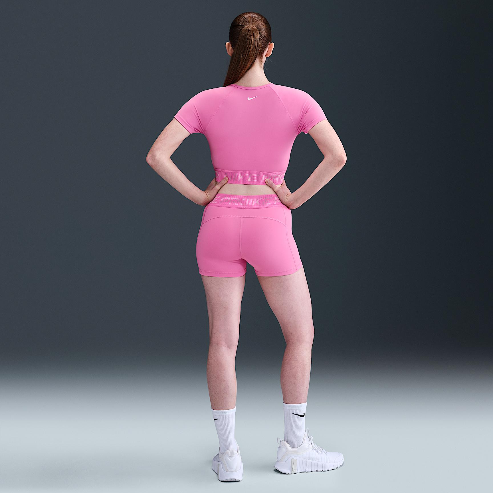 Womens Nike Pro Dri-FIT Short-Sleeve Cropped Graphic Top | HV3673-675 Product Image