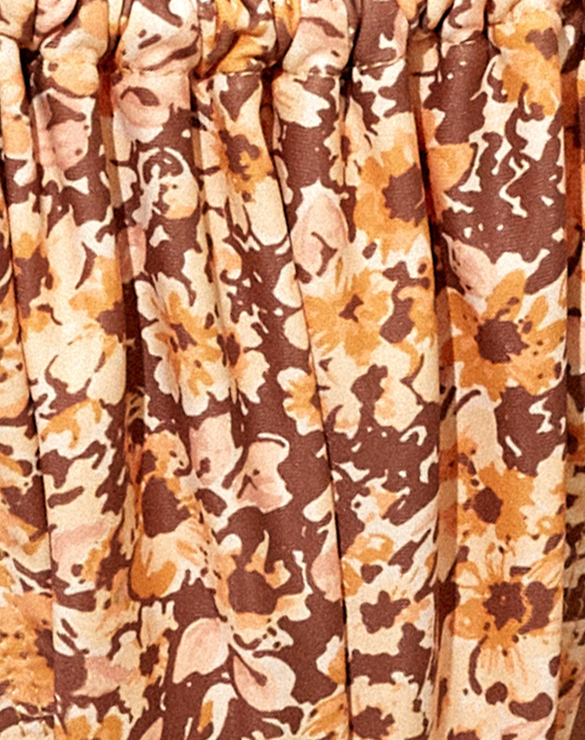 Leyna Bikini Bottom in Small Flower Brown Product Image