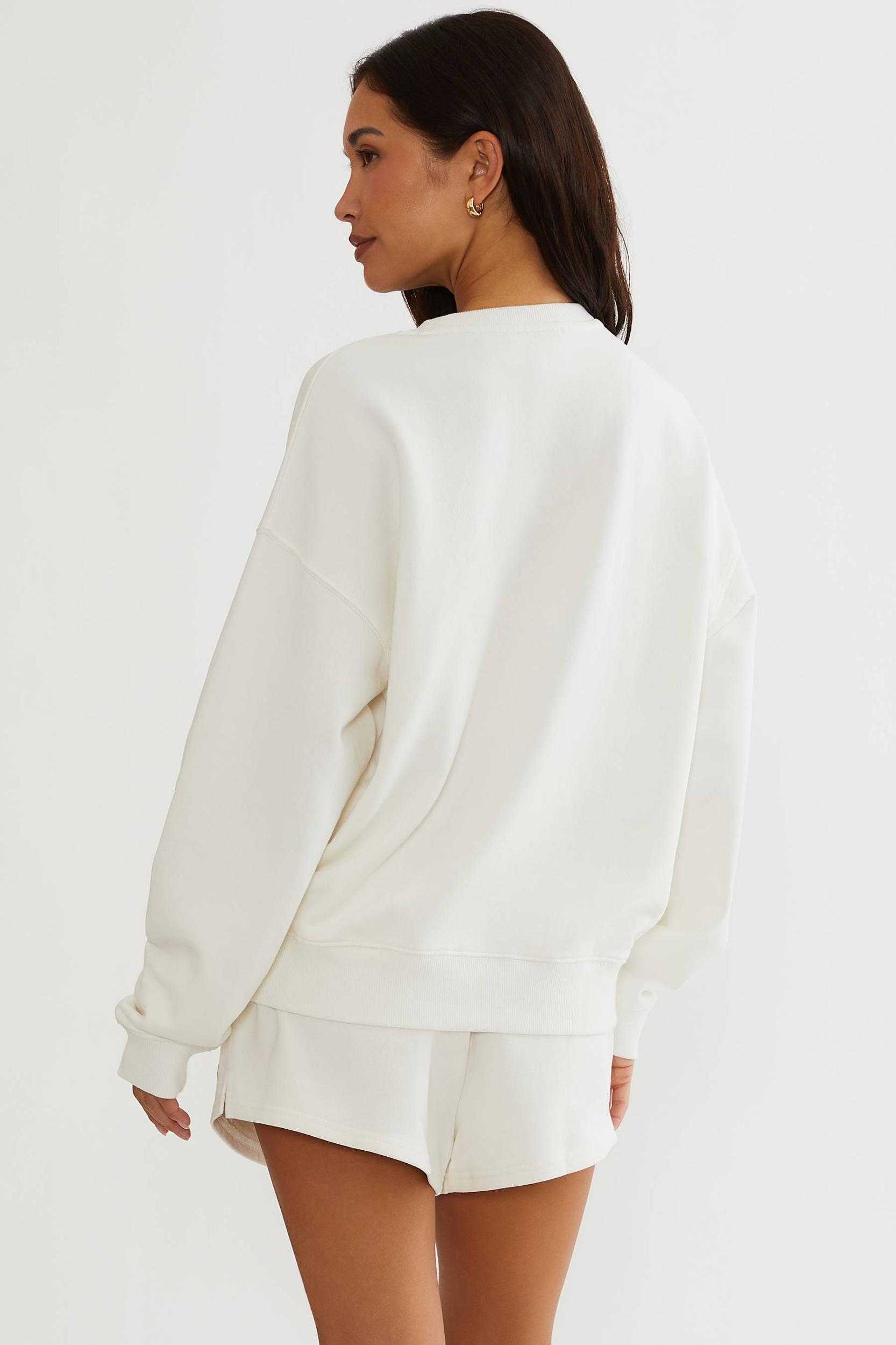 Anthropologie X Beach Riot Devyn Sweatshirt Ma Cherie White Product Image