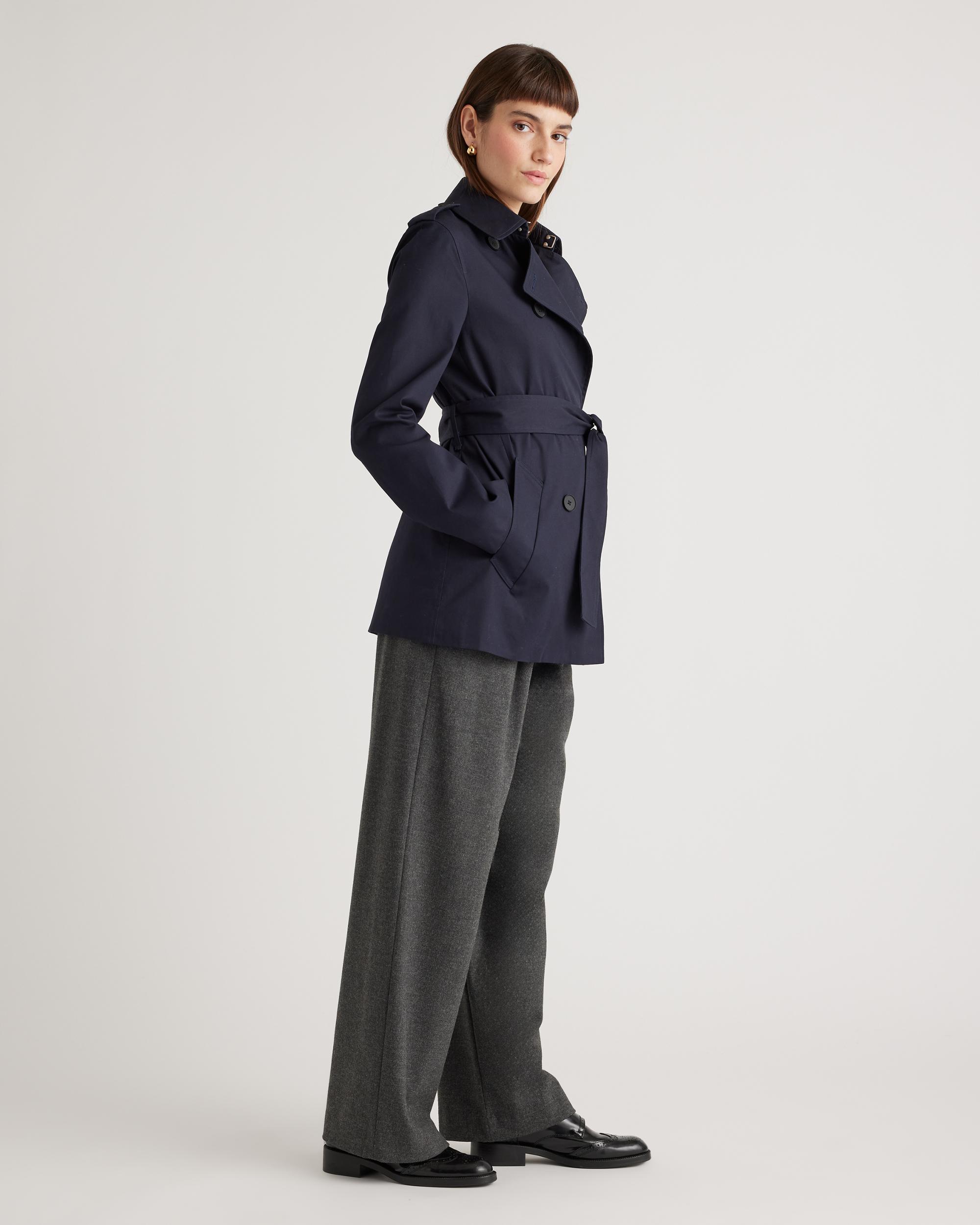 Quince | Women's Comfort Stretch Short Trench Coat Size XS, Organic Cotton Product Image
