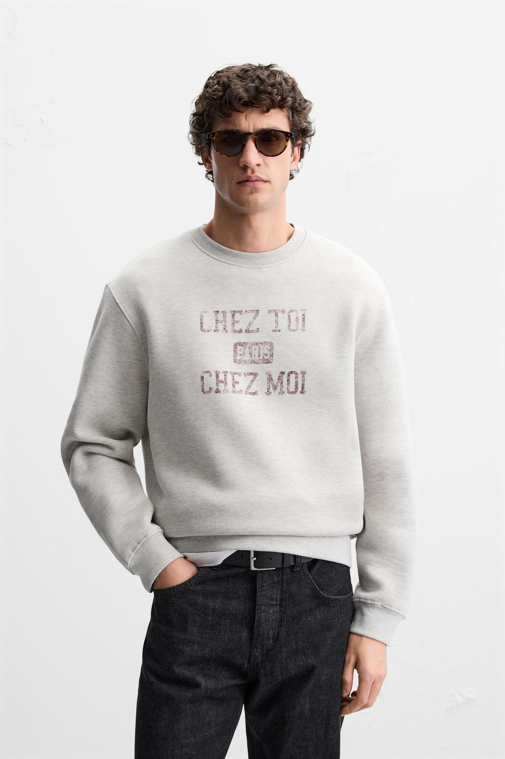 PRINTED TEXT SWEATSHIRT Product Image