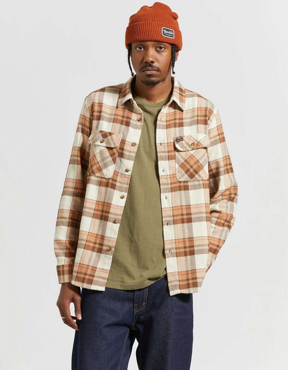 BRIXTON Bowery Mens Flannel - NAVY Product Image