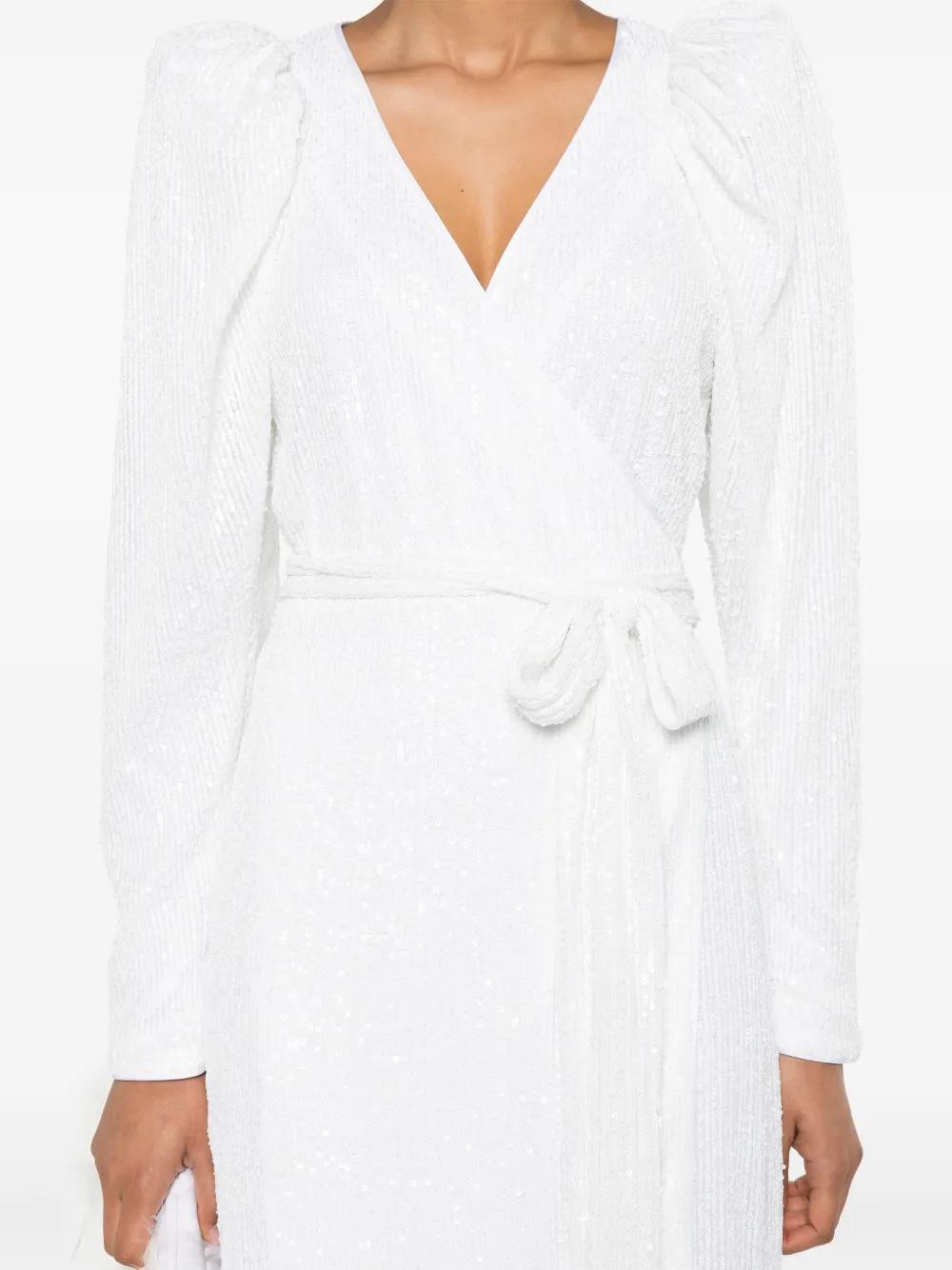 sequined midi wrap dress Product Image