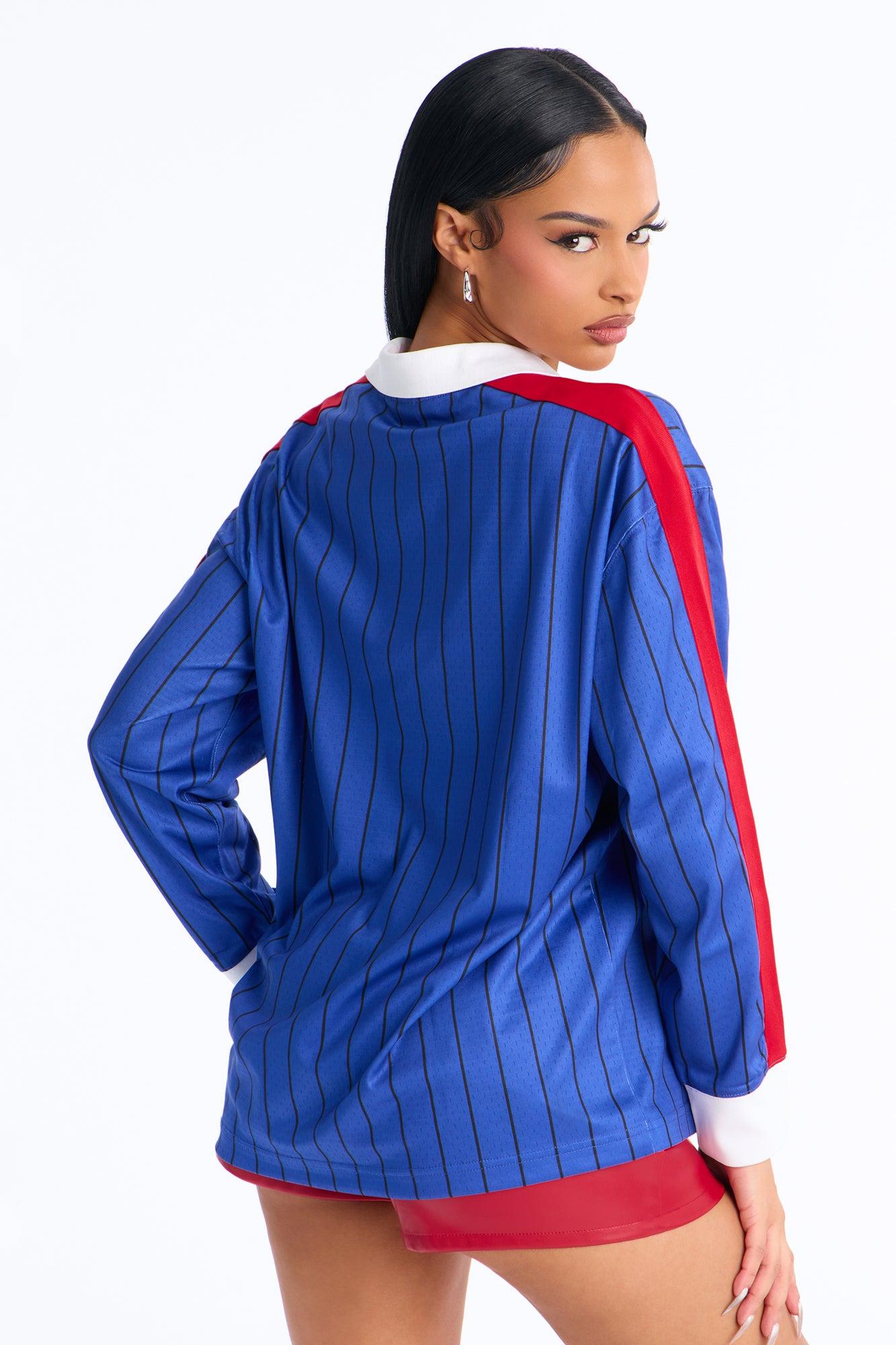 NBA Detroit Pistons Long Sleeve Top - Royal Female Product Image