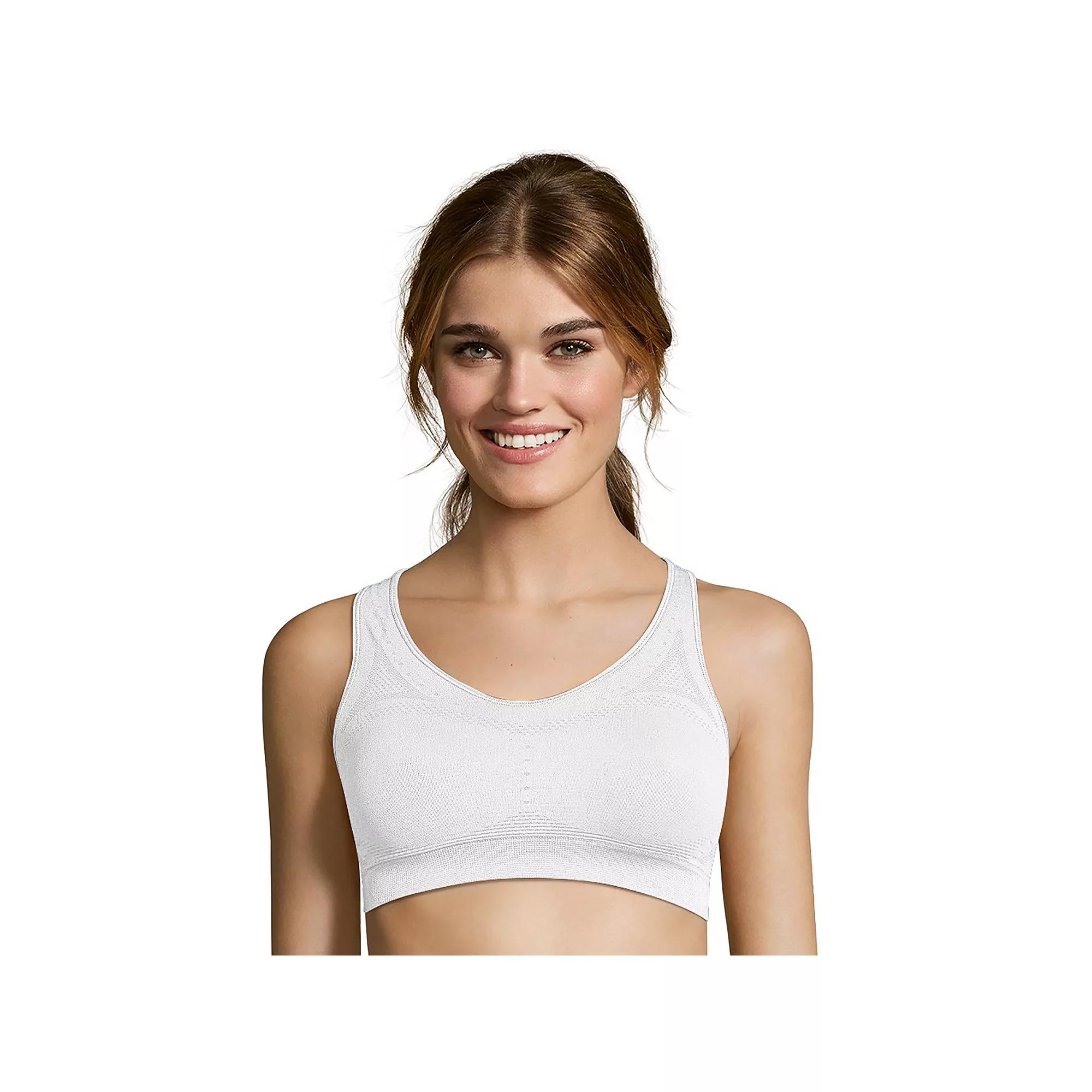 Hanes Solid Core Racerback Sports Bra O9003, Womens Product Image