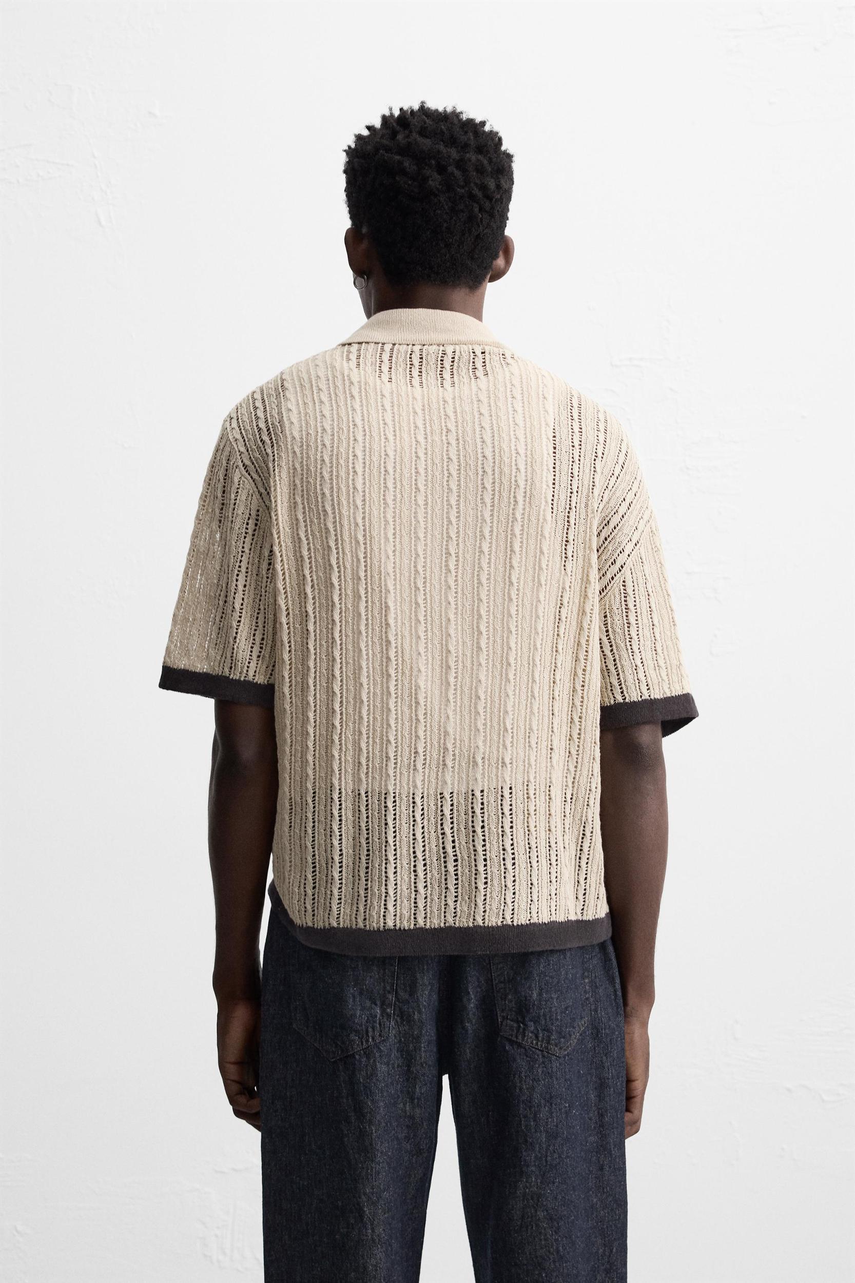 KNIT LACE SHIRT Product Image