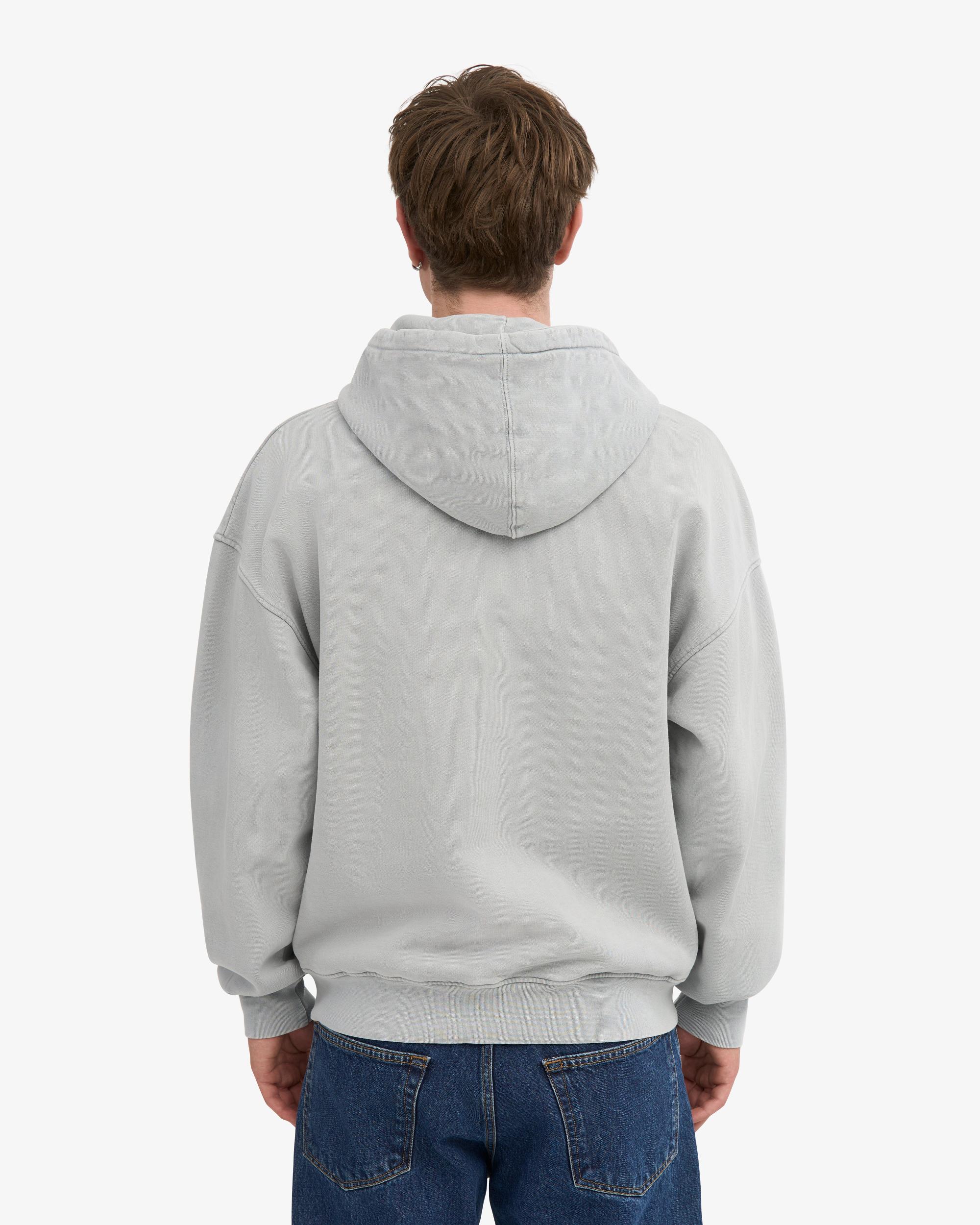 Organic Oversized Zip Hood - Faded Grey Product Image