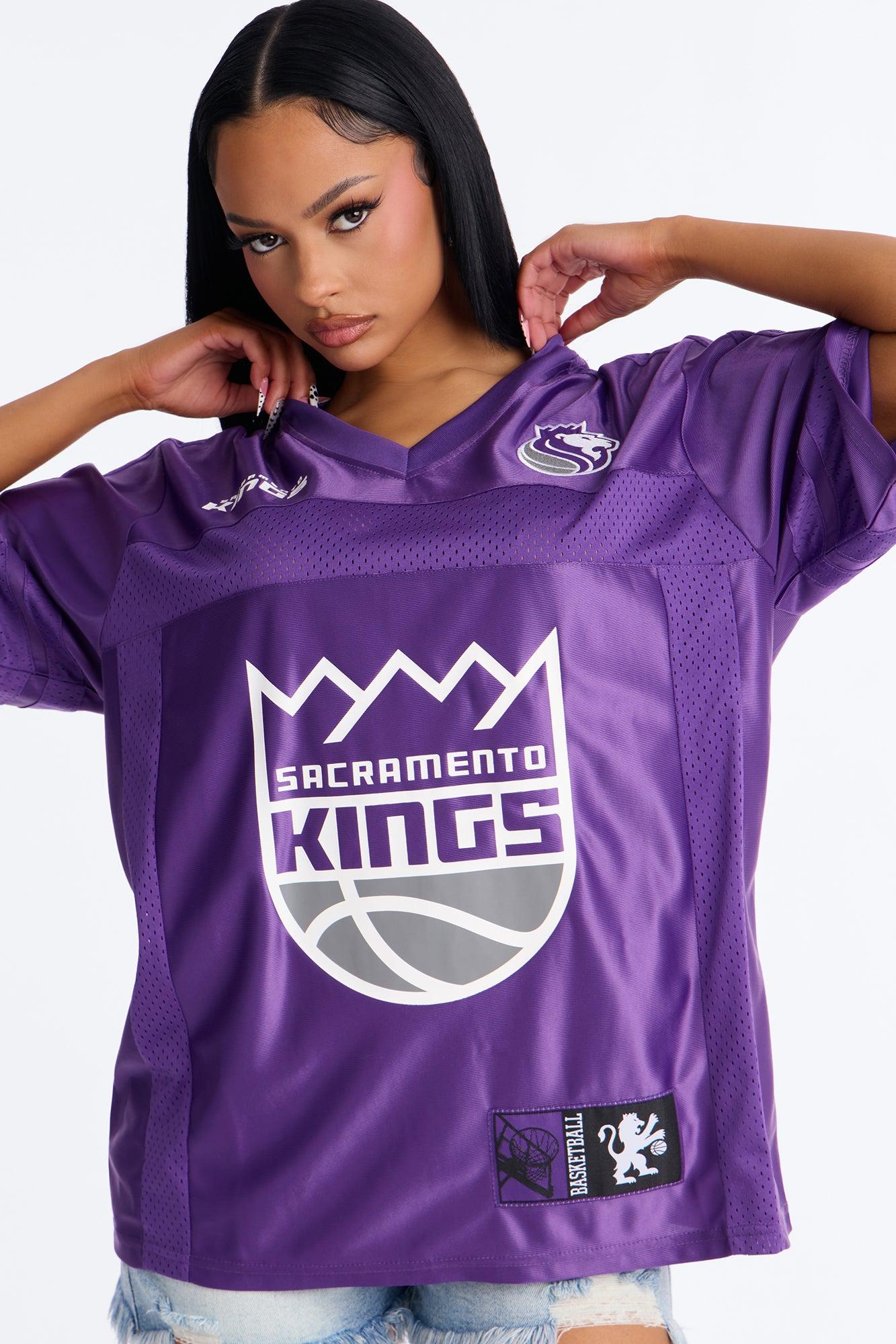 NBA Kings Oversized Mesh Tee - Purple Female Product Image